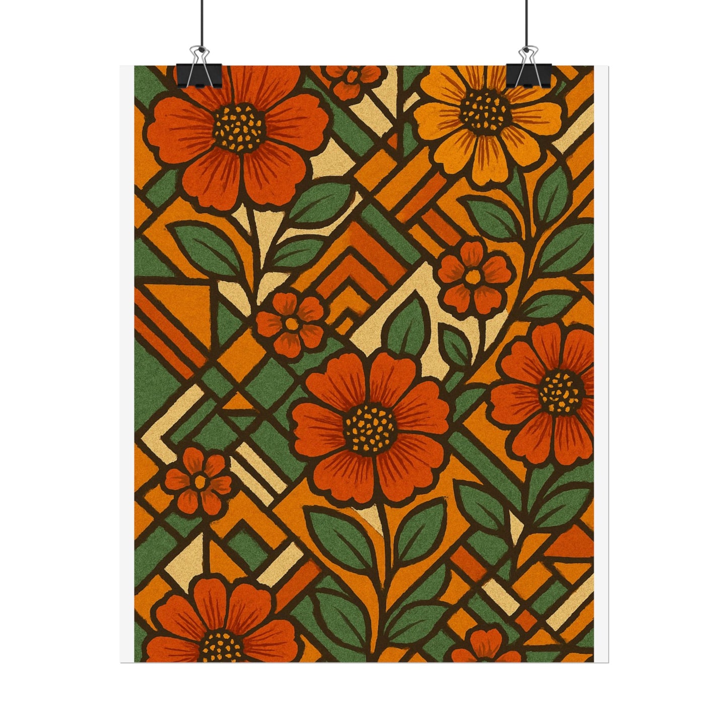 Geometrical Floral Print - Perfect For Home