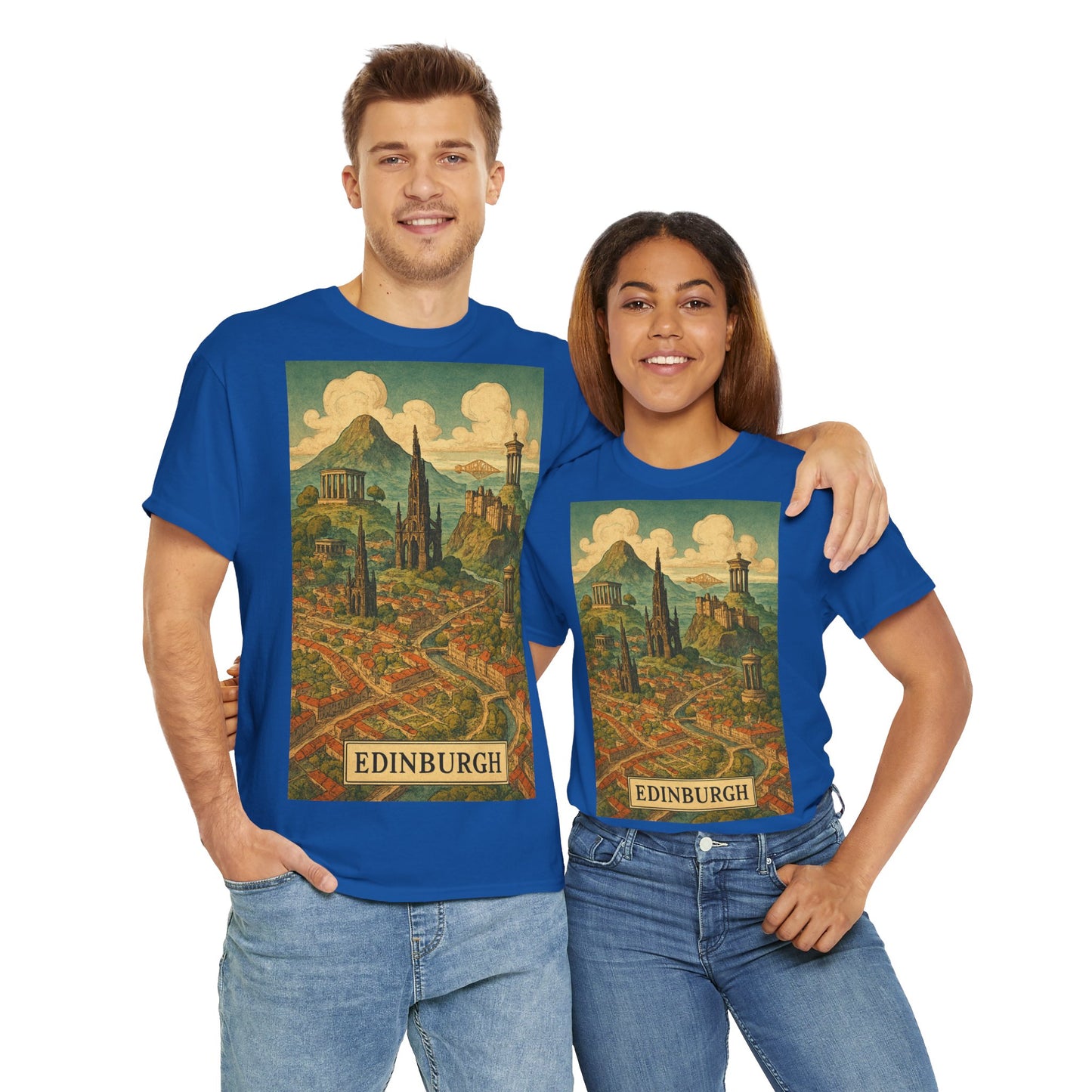 Adult Unisex Surreal Edinburgh Scenic Vintage Tee