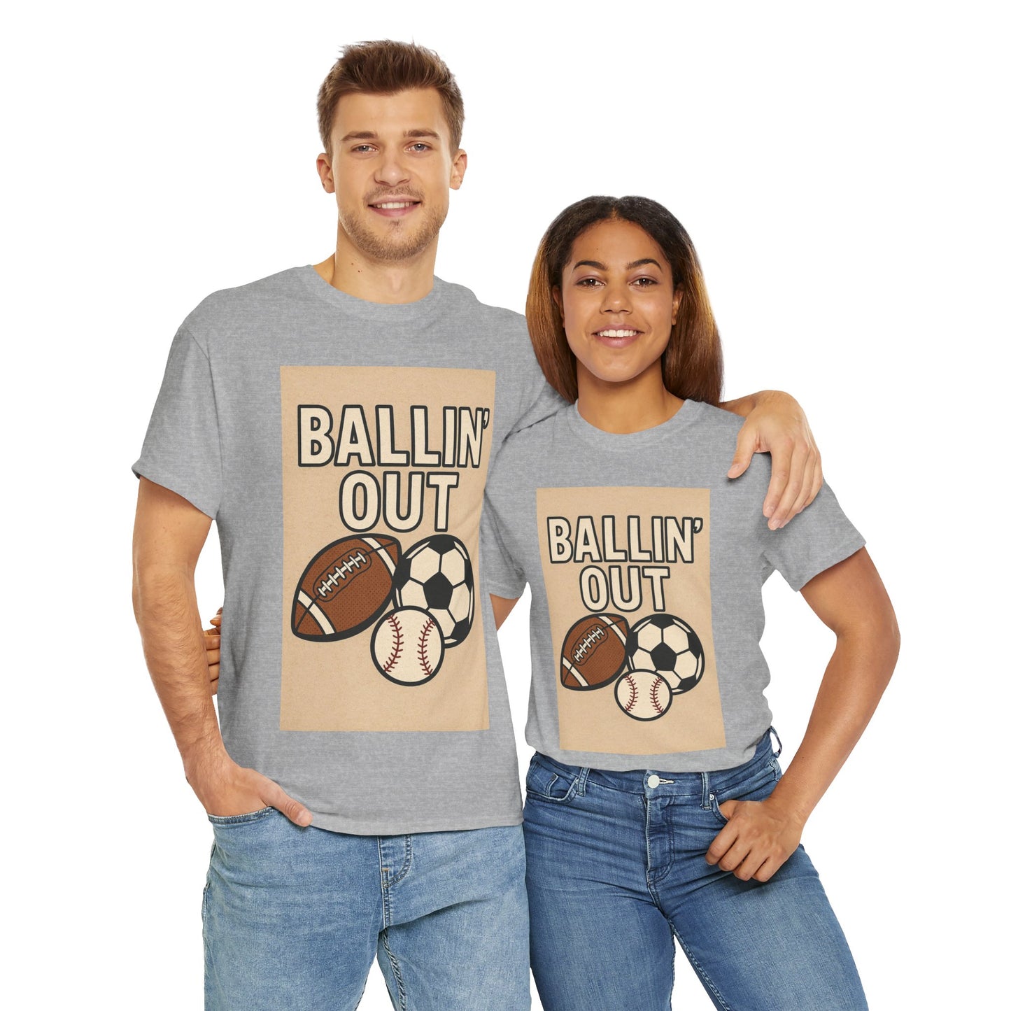 "Ballin' Out" Unisex Sporty Graphic Tee