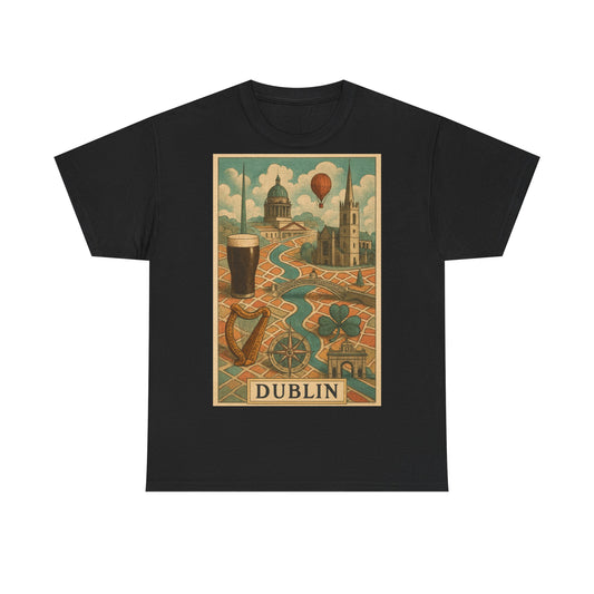 Adult Unisex Surreal Vintage Dublin Graphic Tee