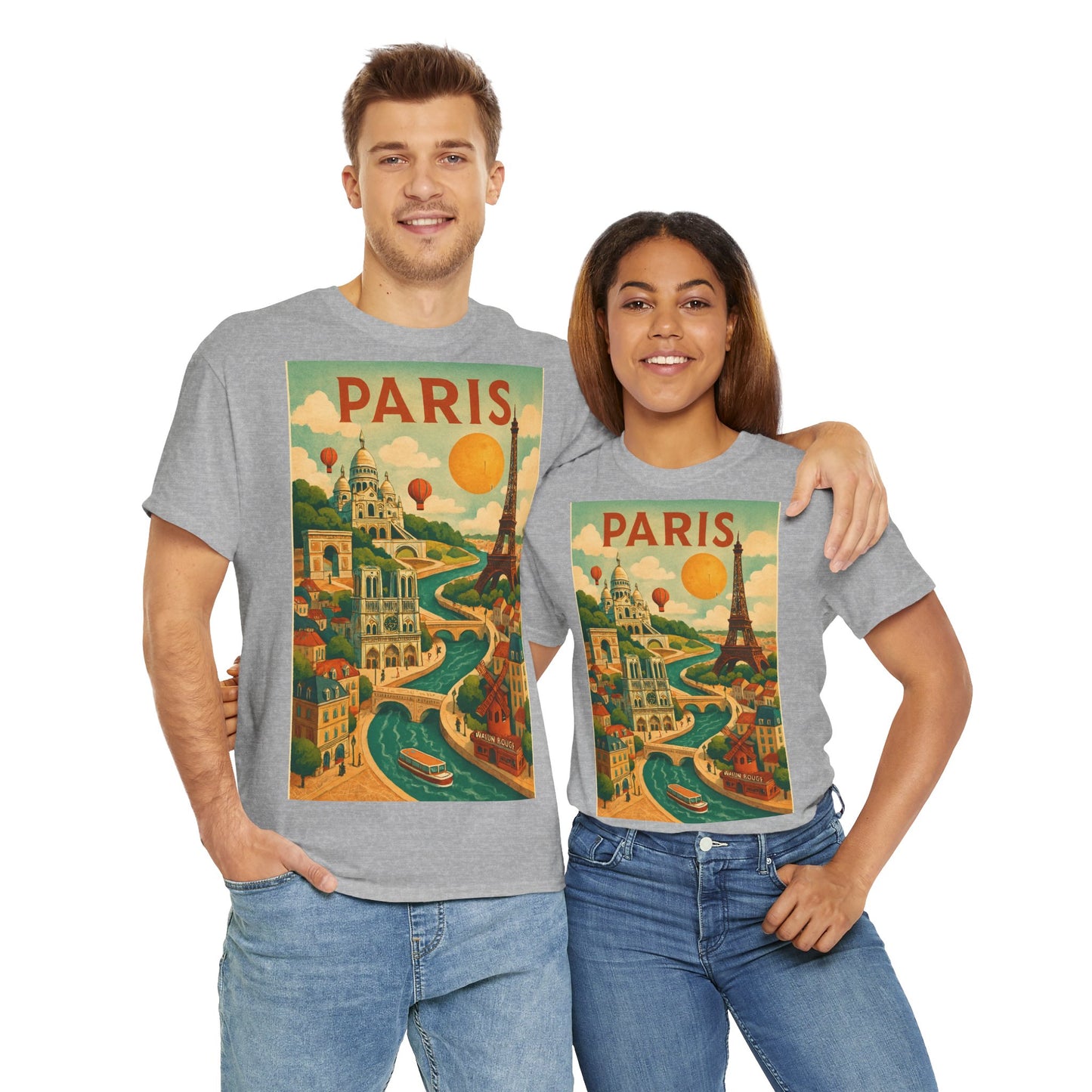 Adult Unisex Surreal Vintage Paris Graphic Tee