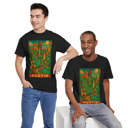 Adult Unisex Austin Surreal Graphic Tee (North America Customers)