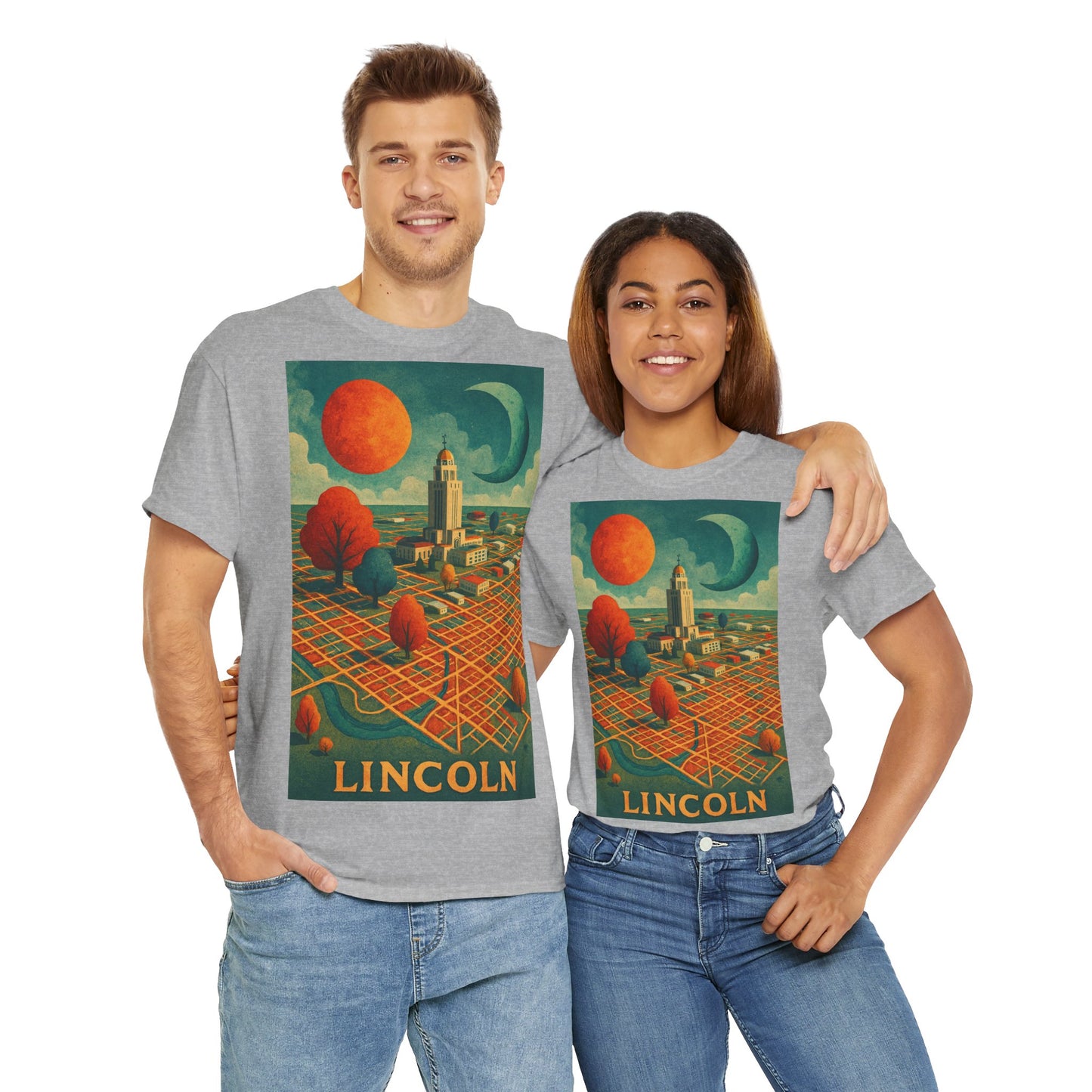 Adult Unisex Lincoln Surreal Vintage Graphic Tee