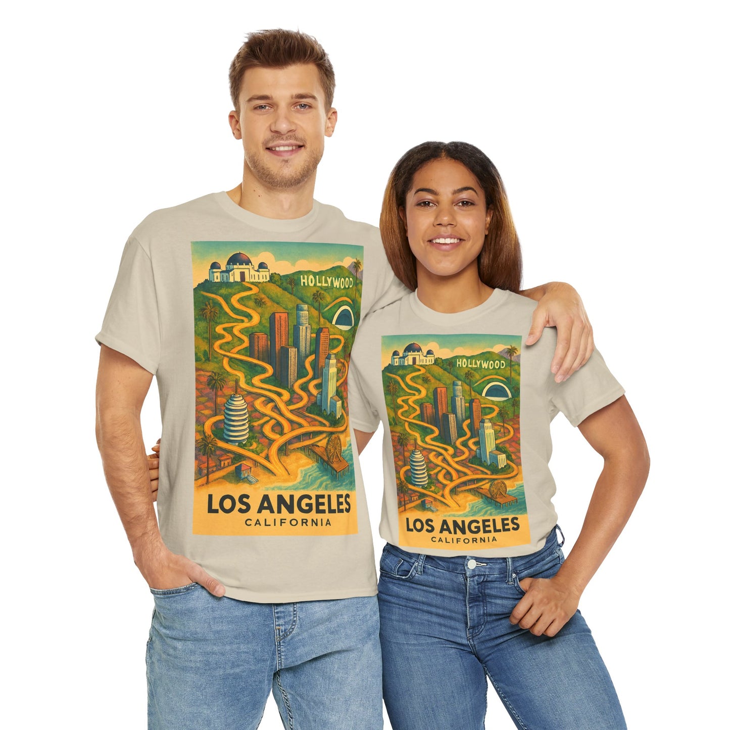 Adult Unisex Surreal Vintage Los Angeles Tee