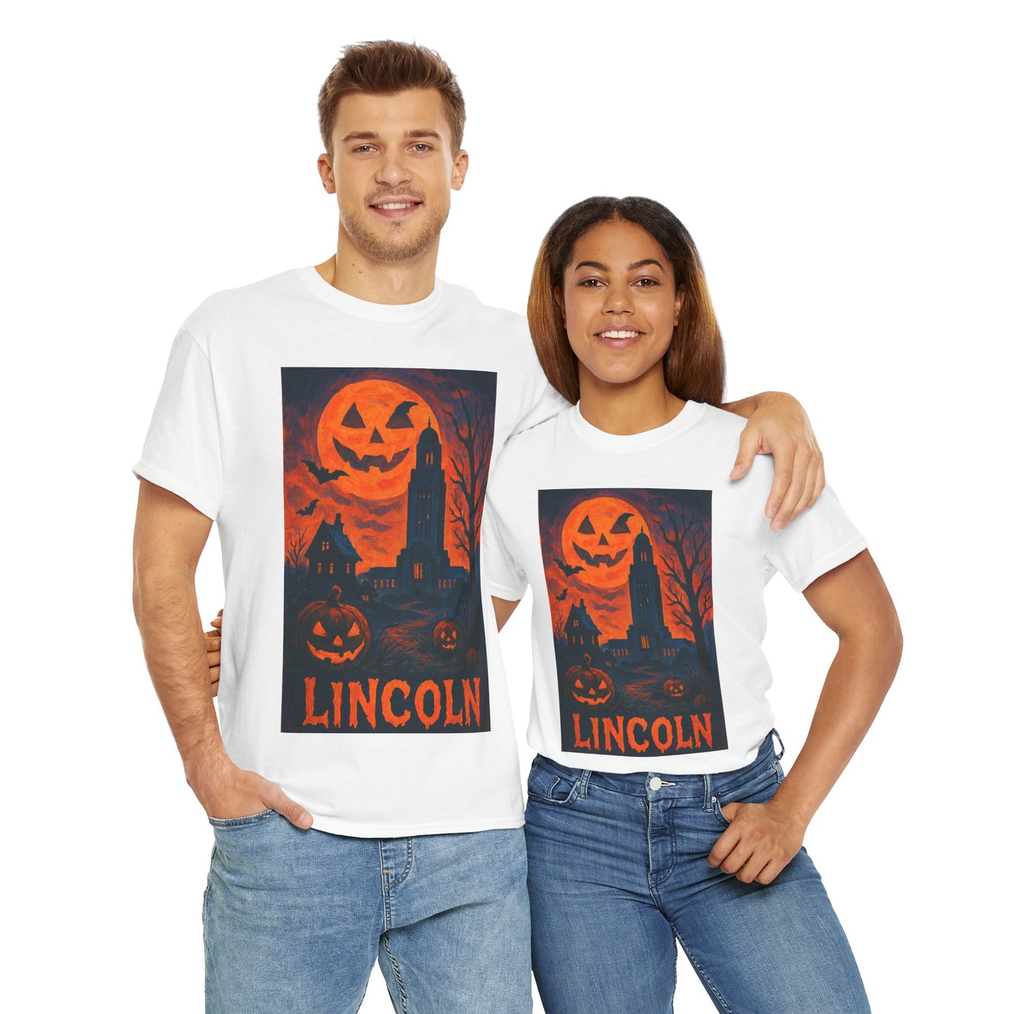 Adult Unisex Surreal Halloween Lincoln Tee