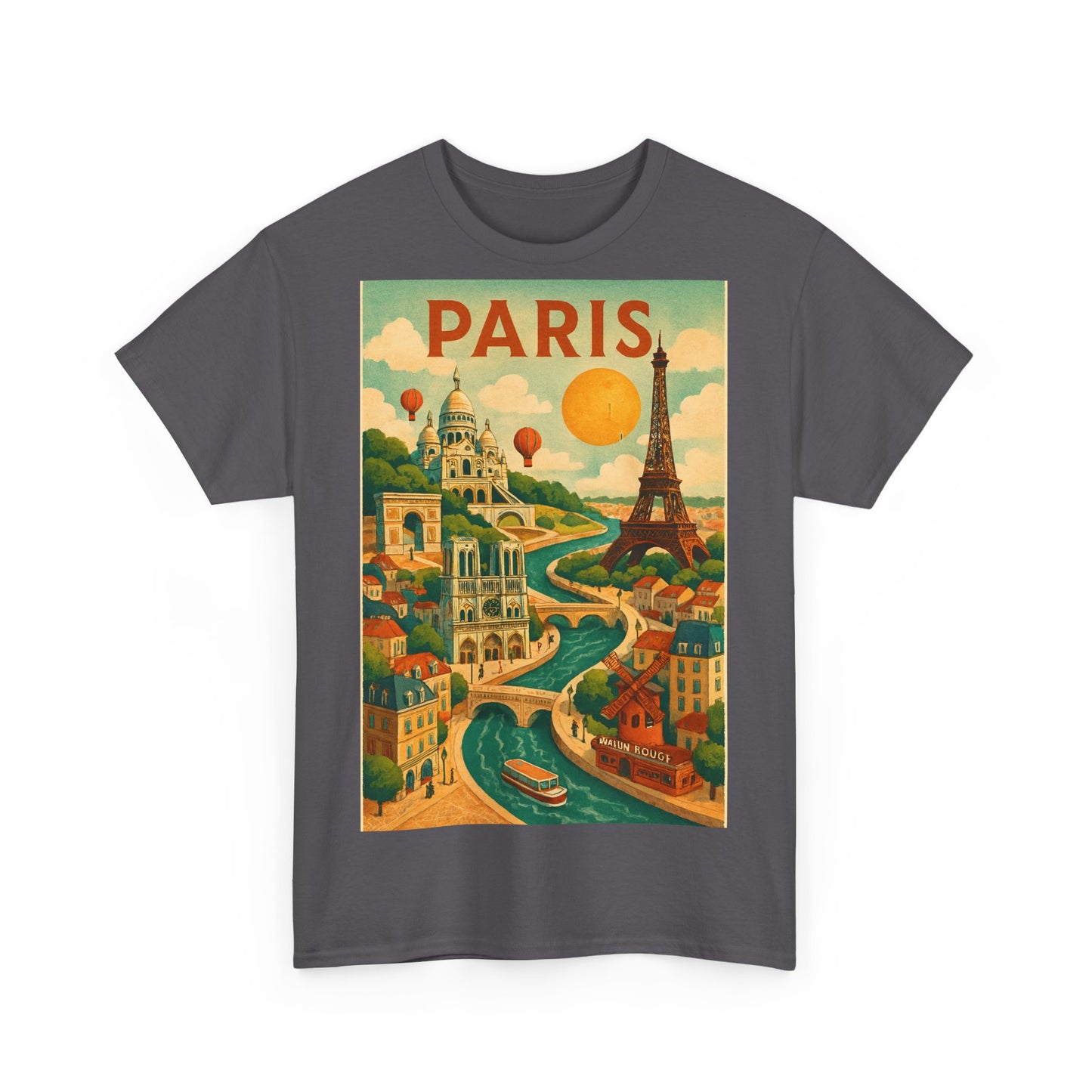 Adult Unisex Surreal Vintage Paris Graphic Tee