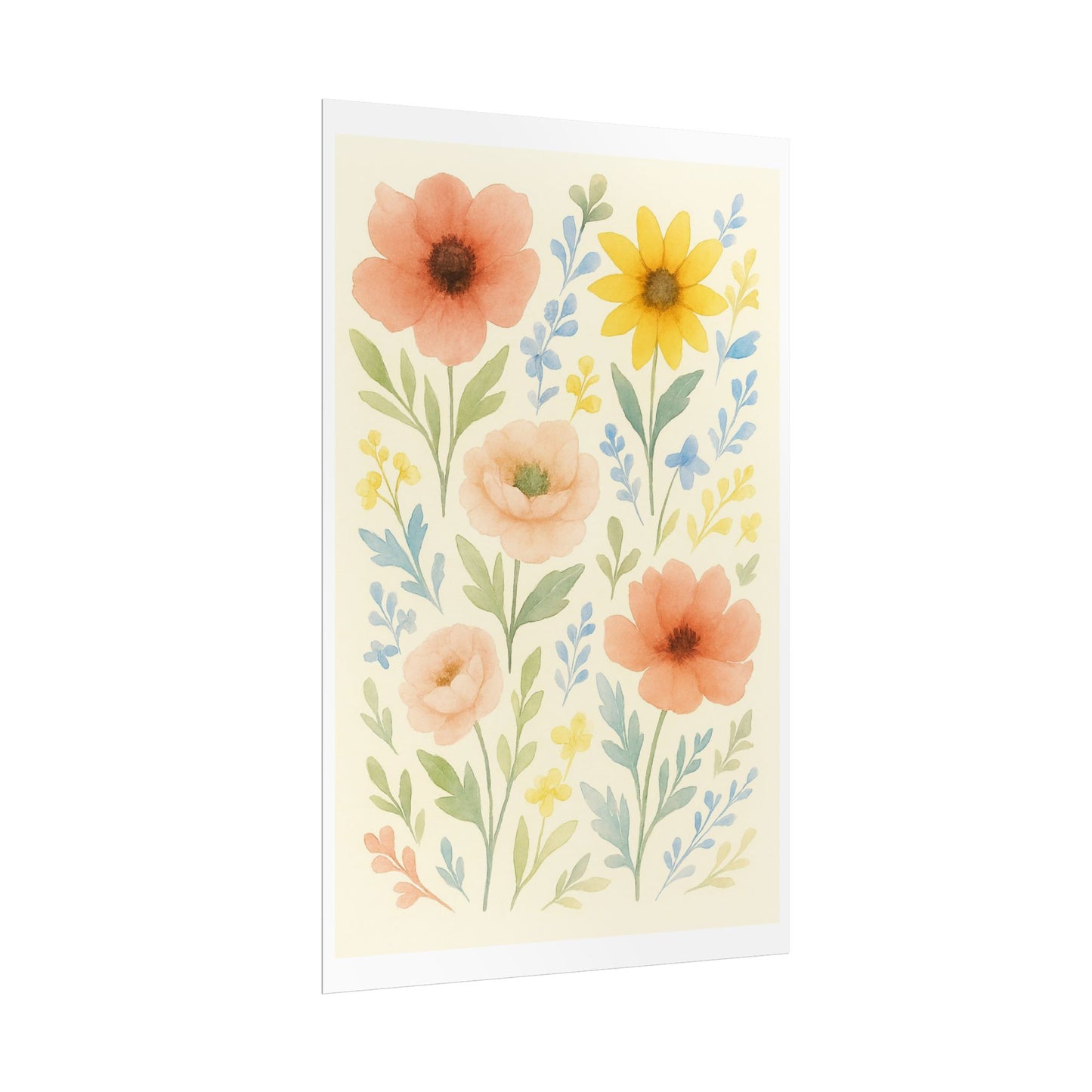 Vintage Watercolour Floral Art