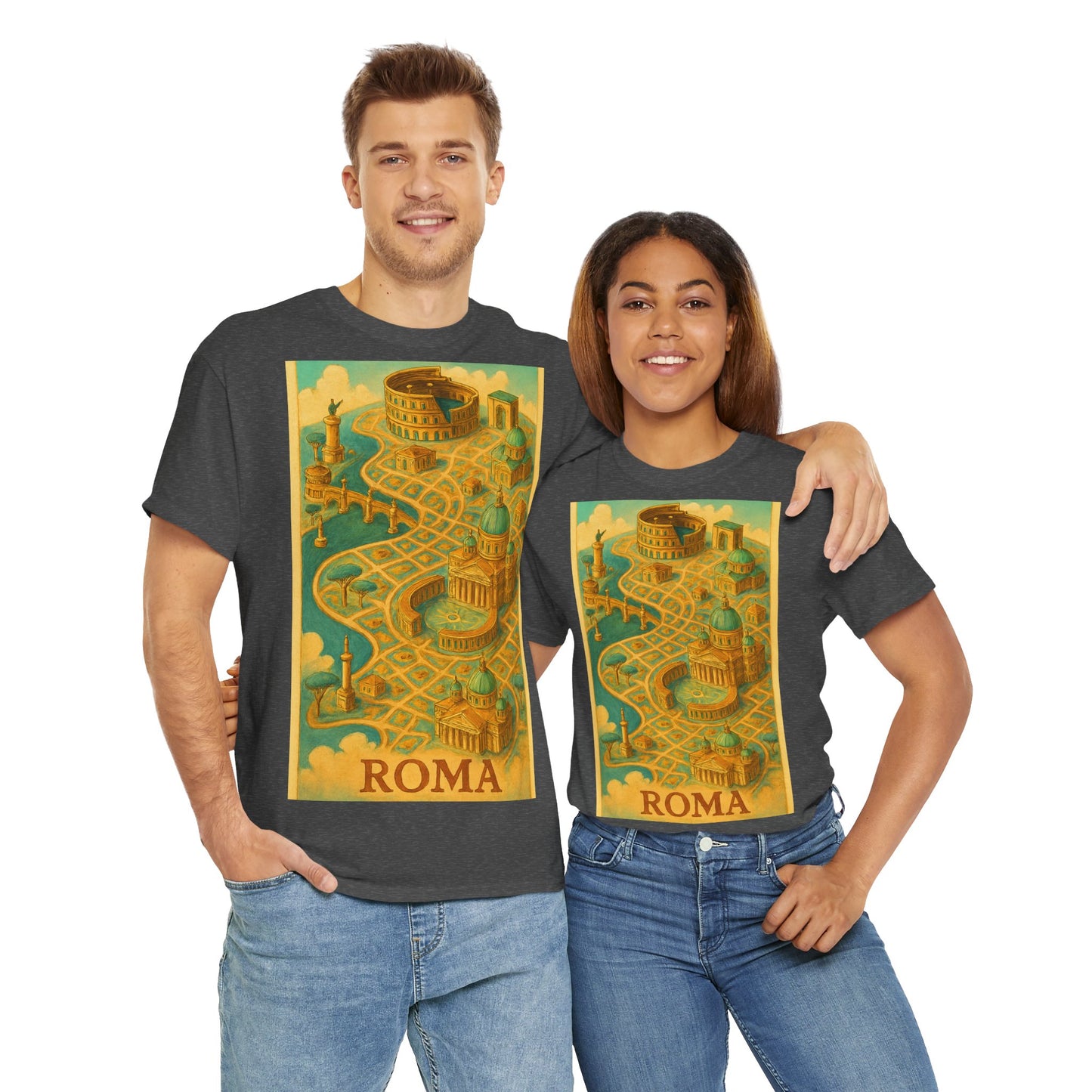 Adult Unisex Surreal Vintage Roma Map Tee