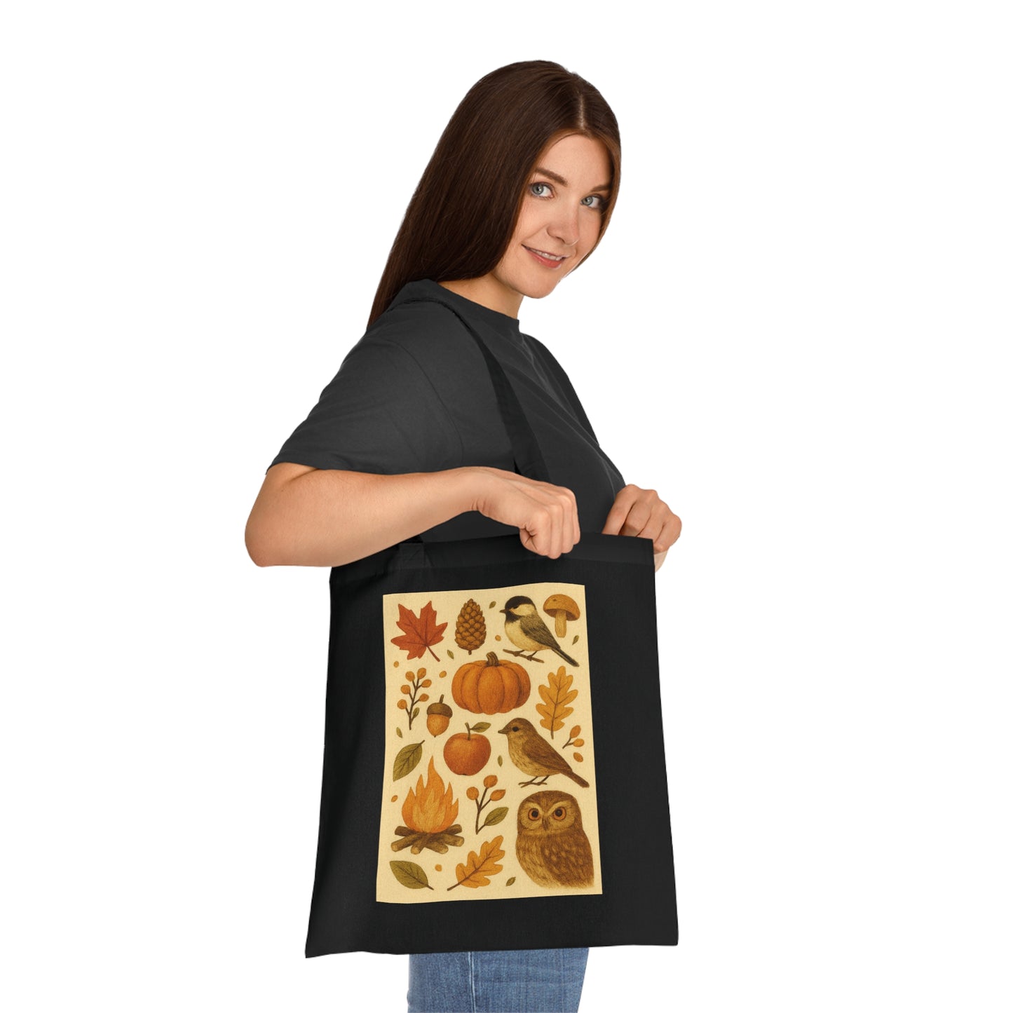 Autumn Vibes Cotton Tote Bag