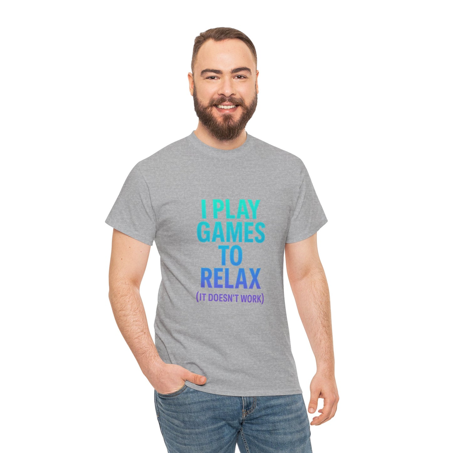 Relaxing Gamer T‑Shirt – "I Play Games to Relax (It Doesn't Work)"