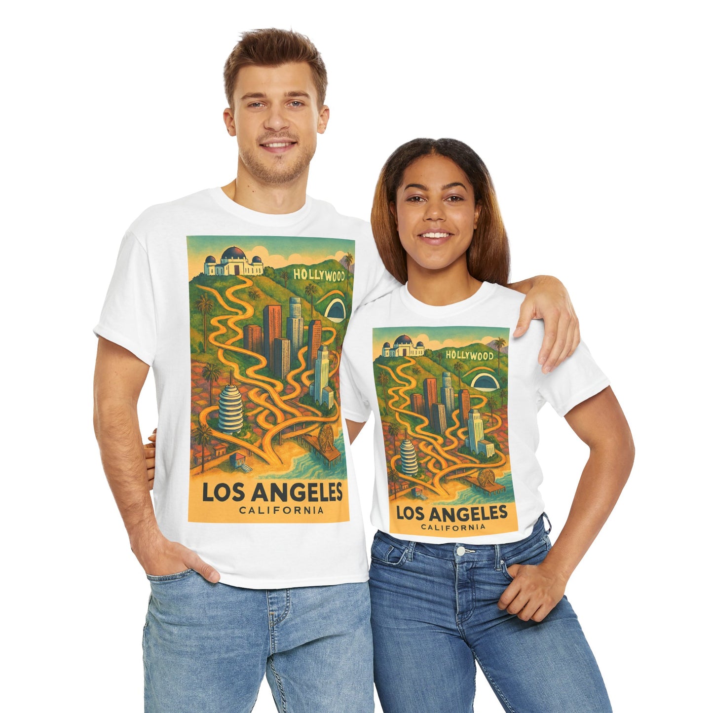 Adult Unisex Surreal Vintage Los Angeles Tee
