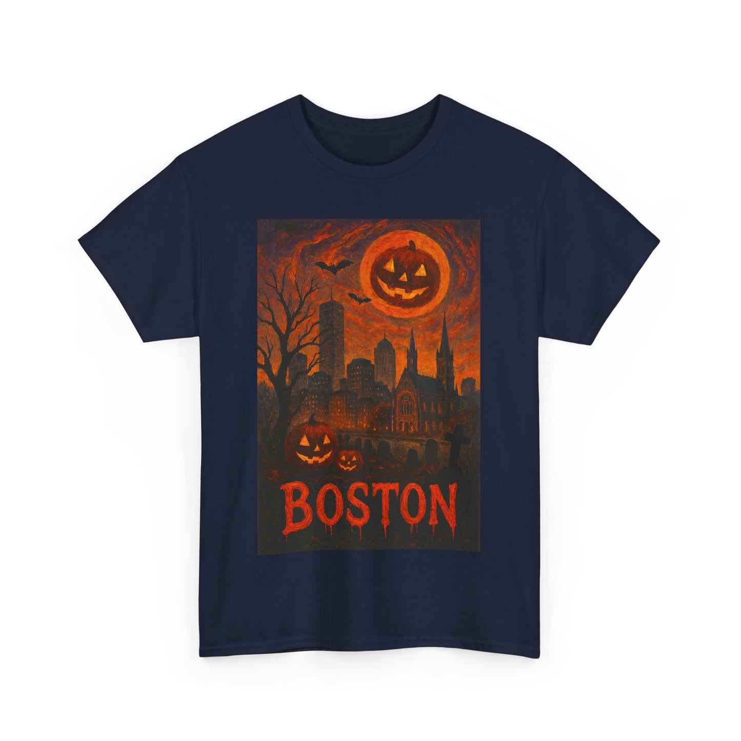 Adult Unisex Surreal Halloween Boston Tee