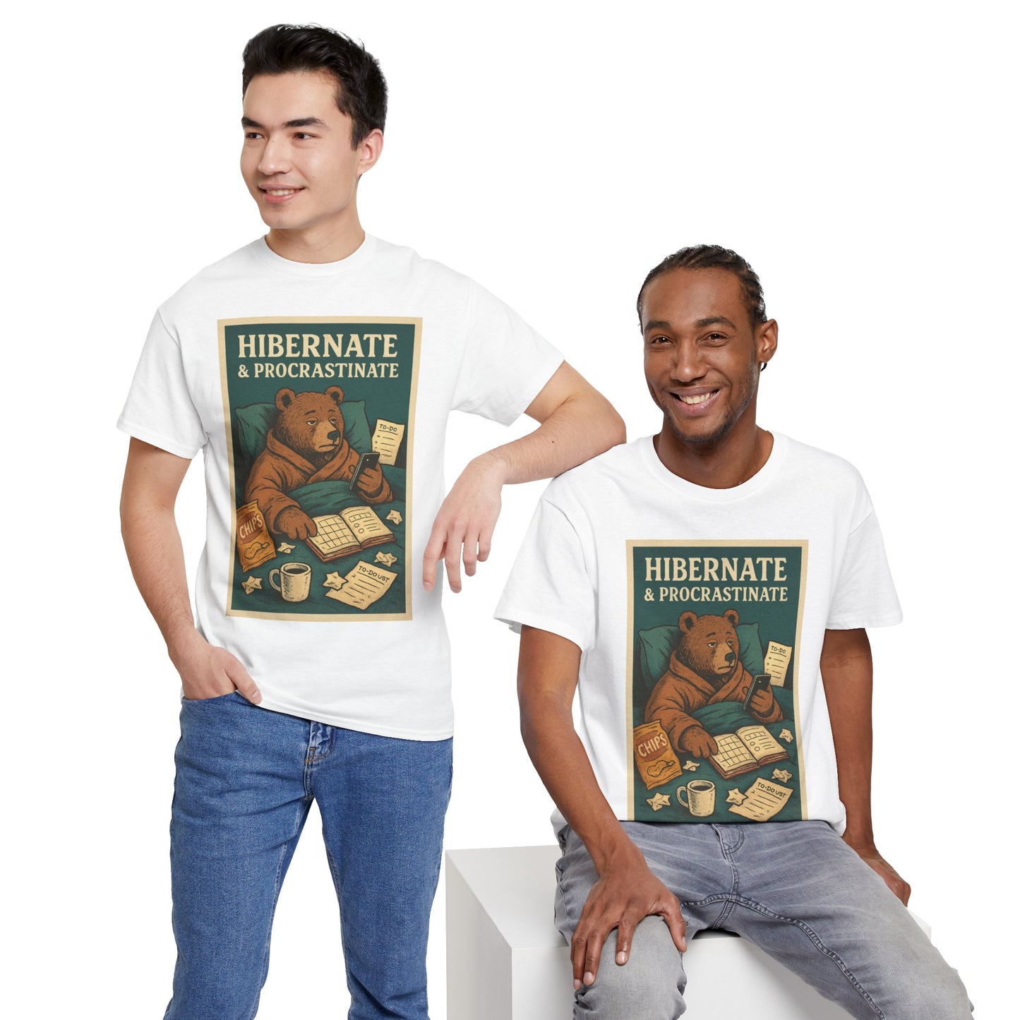 Men's Hibernate & Procrastinate Bear Tee