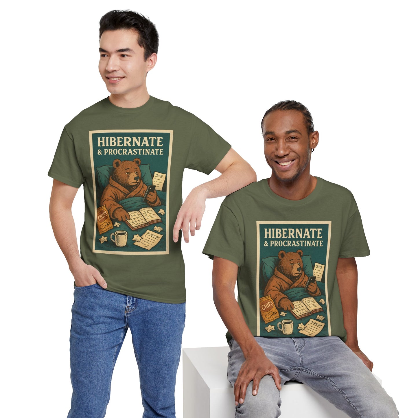 Men's Hibernate & Procrastinate Bear Tee