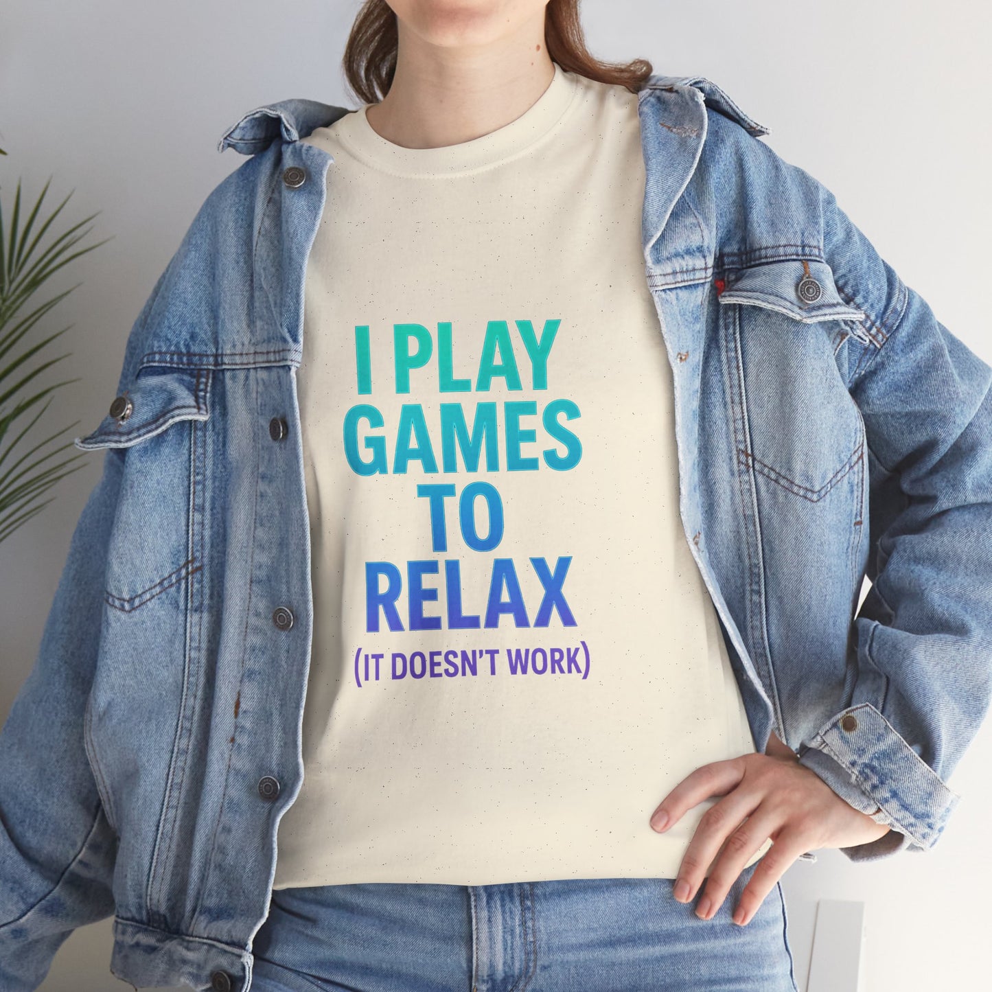 Relaxing Gamer T‑Shirt – "I Play Games to Relax (It Doesn't Work)"