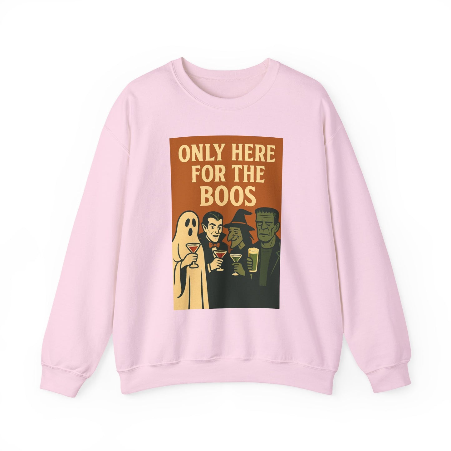 Adult's Unisex Only Here For The Boos Sweatshirt Crewneck