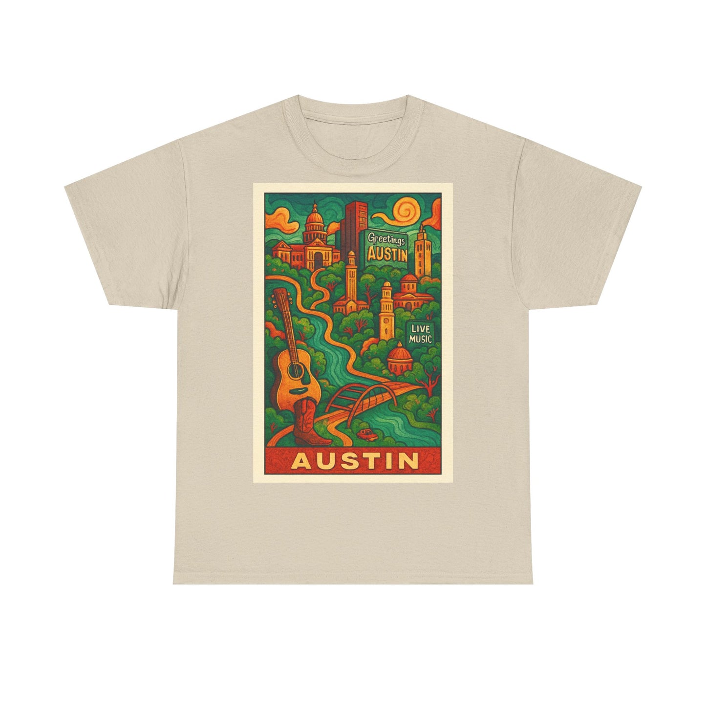 Adult Unisex Austin Surreal Graphic Tee