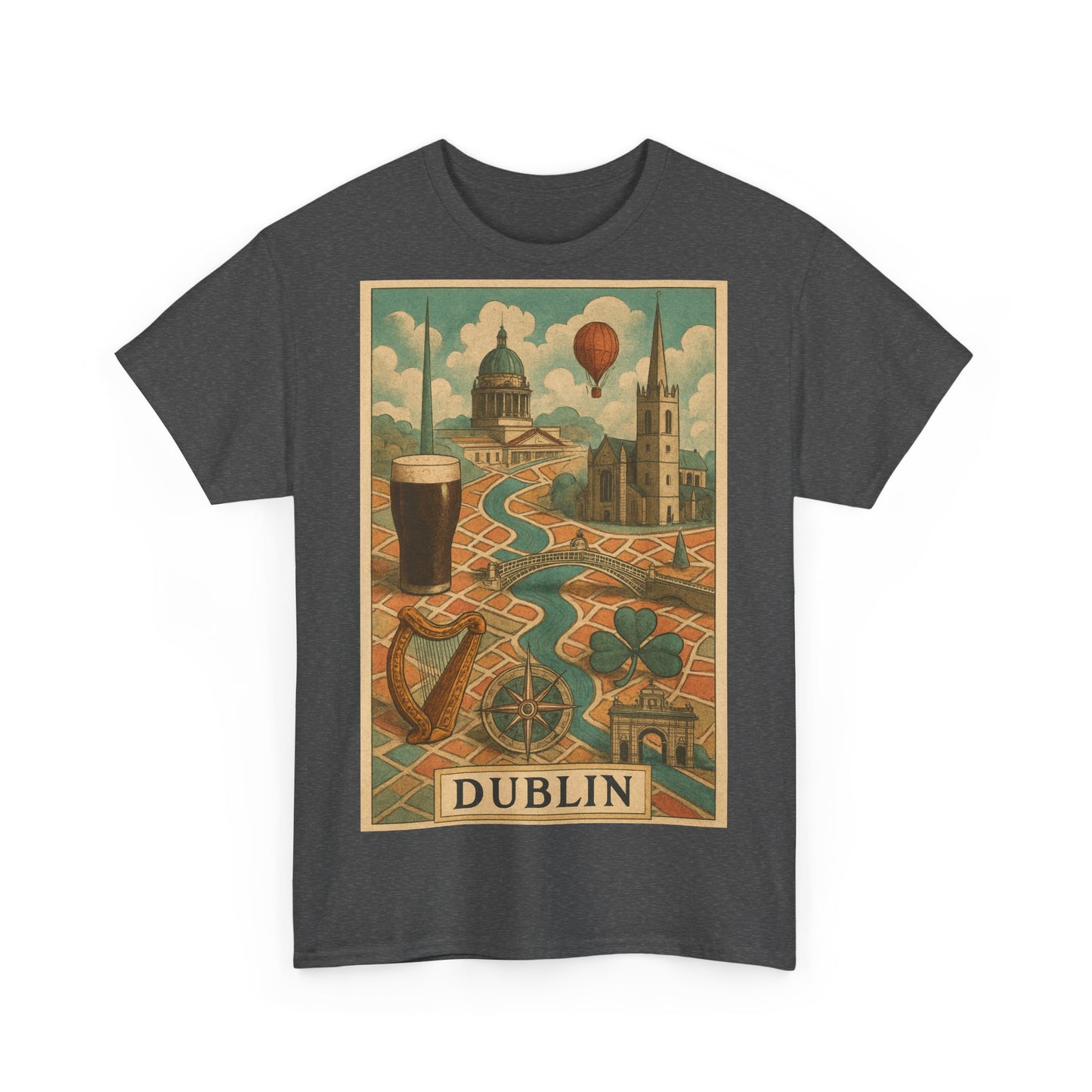 Adult Unisex Surreal Vintage Dublin Graphic Tee