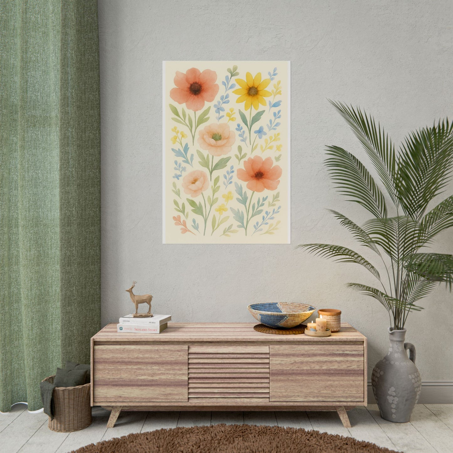 Vintage Watercolour Floral Art