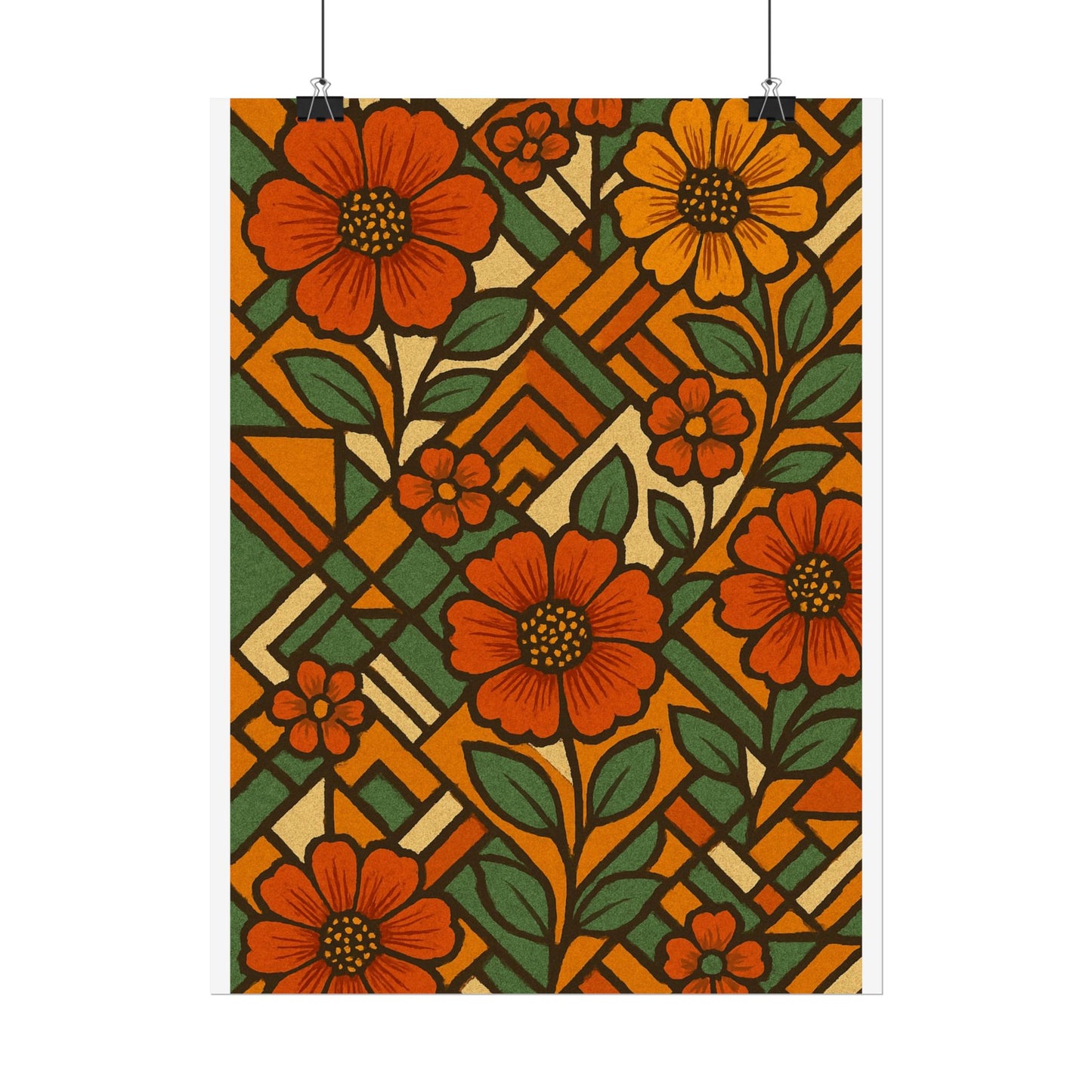 Geometrical Floral Print - Perfect For Home