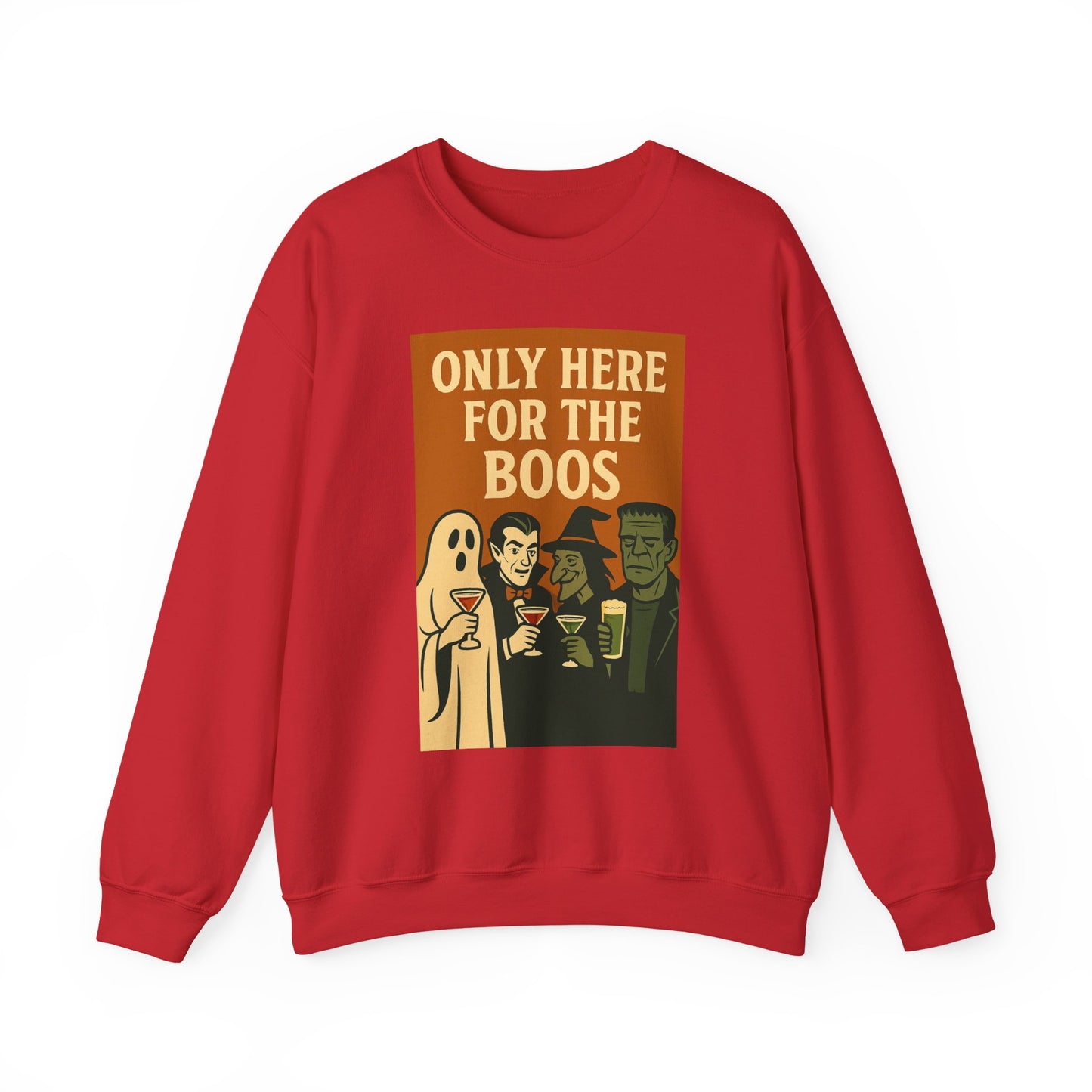 Adult's Unisex Only Here For The Boos Sweatshirt Crewneck