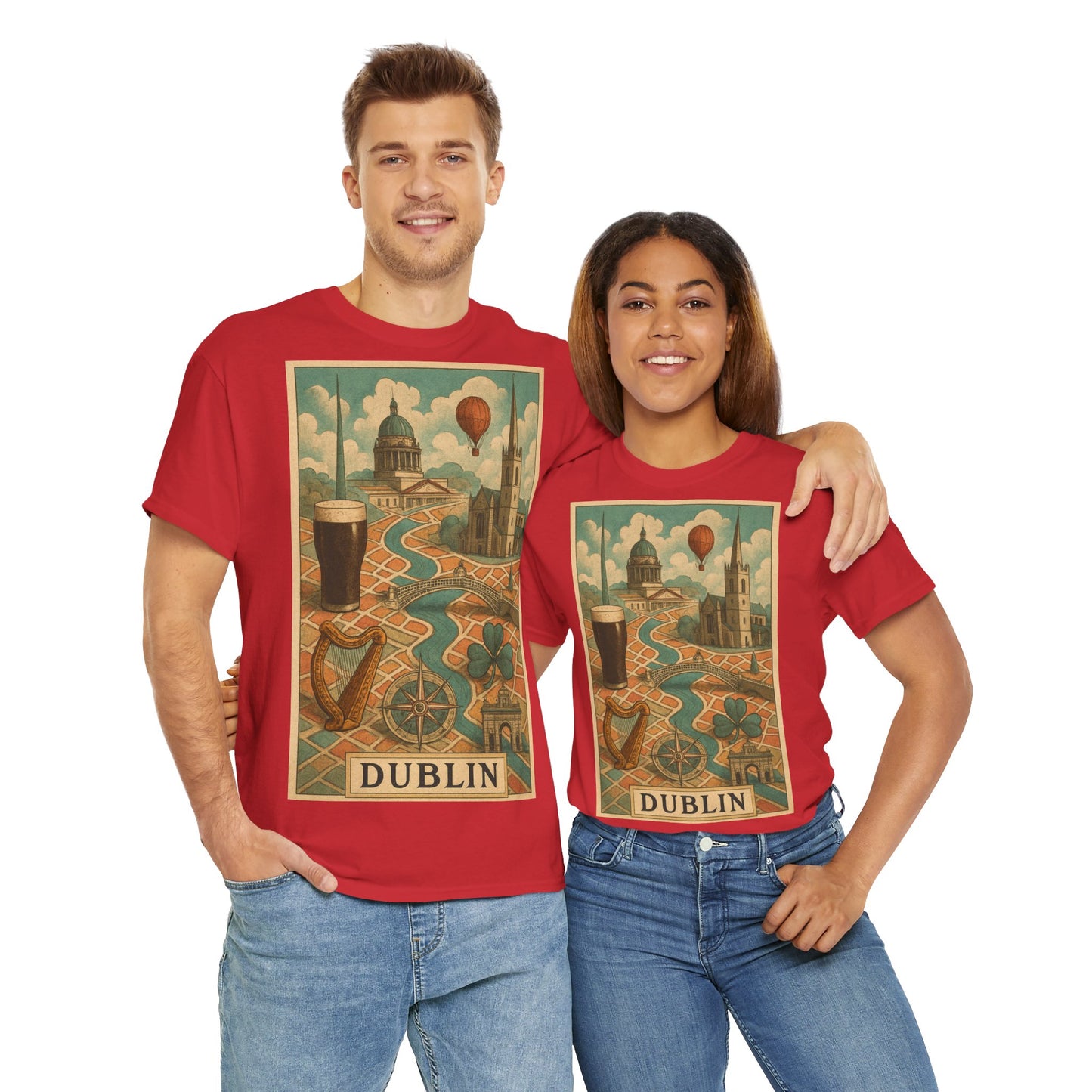 Adult Unisex Surreal Vintage Dublin Graphic Tee