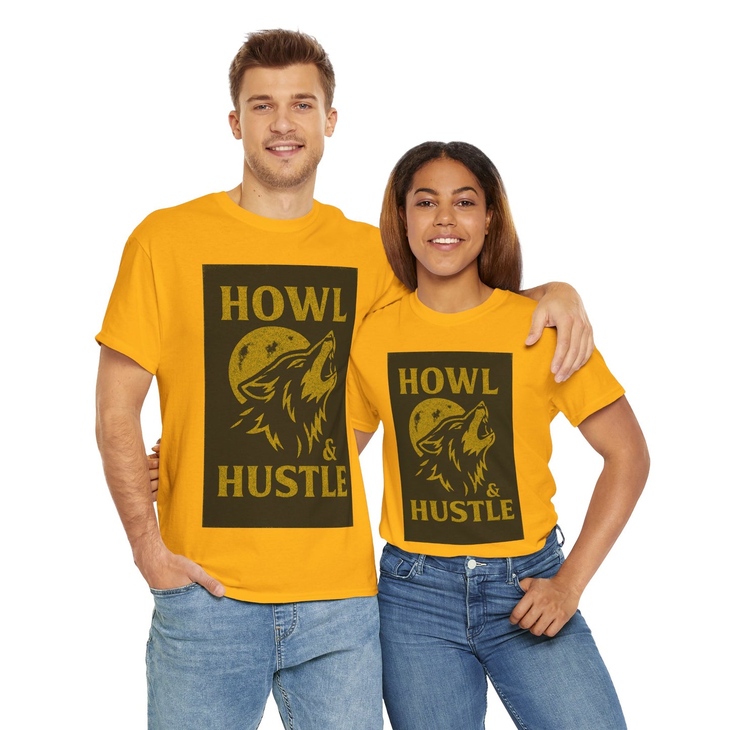 Adult Unisex 'Wolf Howl & Hustle' Tee