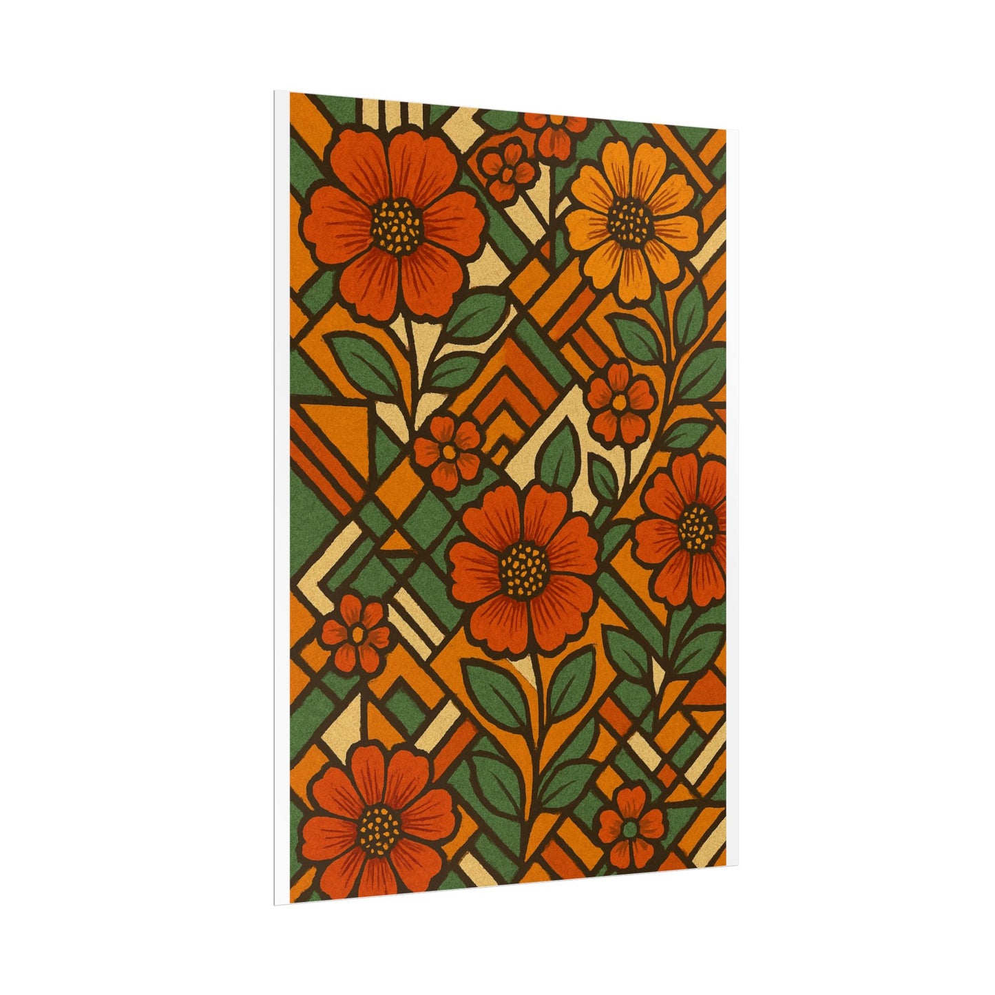 Geometrical Floral Print - Perfect For Home