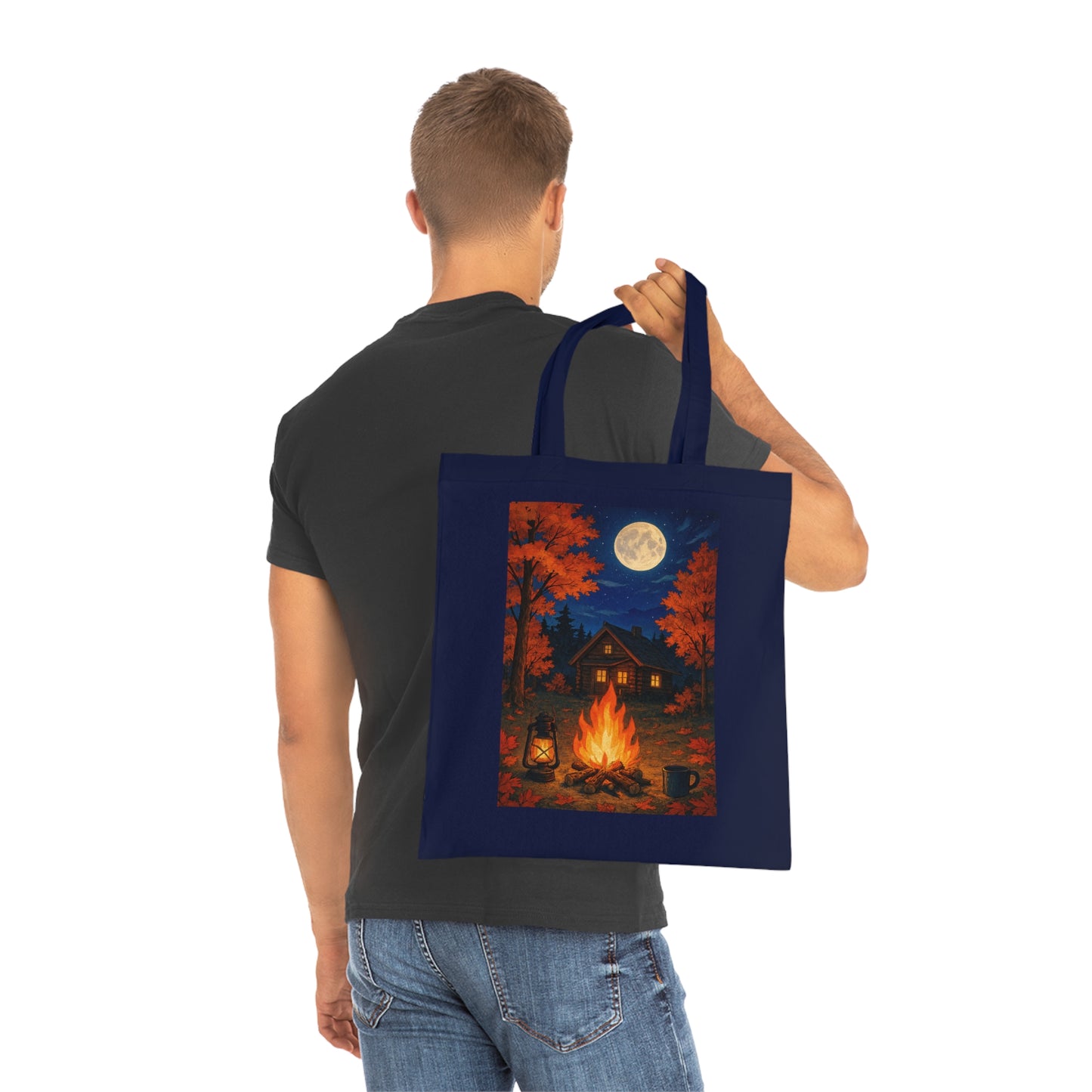 Cozy Autumn Fall Nights Cotton Tote Bag