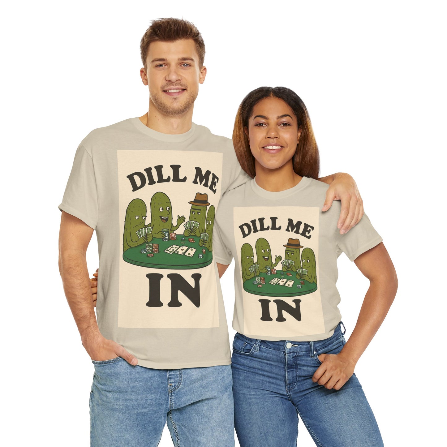 Dills Playing Poker Adult Unisex Tee