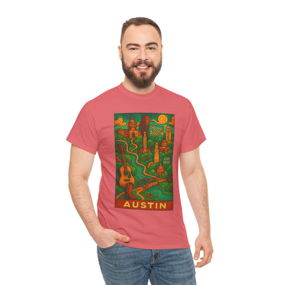 Adult Unisex Austin Surreal Graphic Tee (North America Customers)