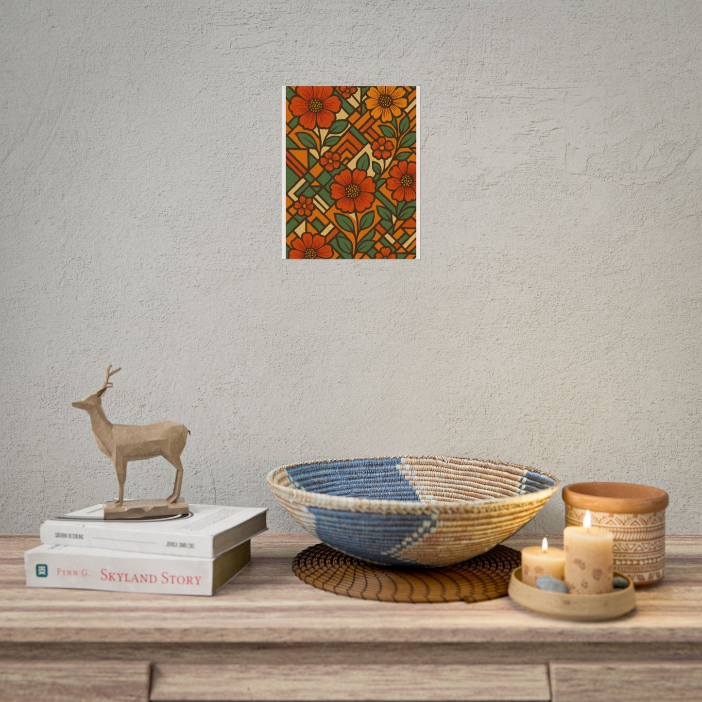 Geometrical Floral Print - Perfect For Home