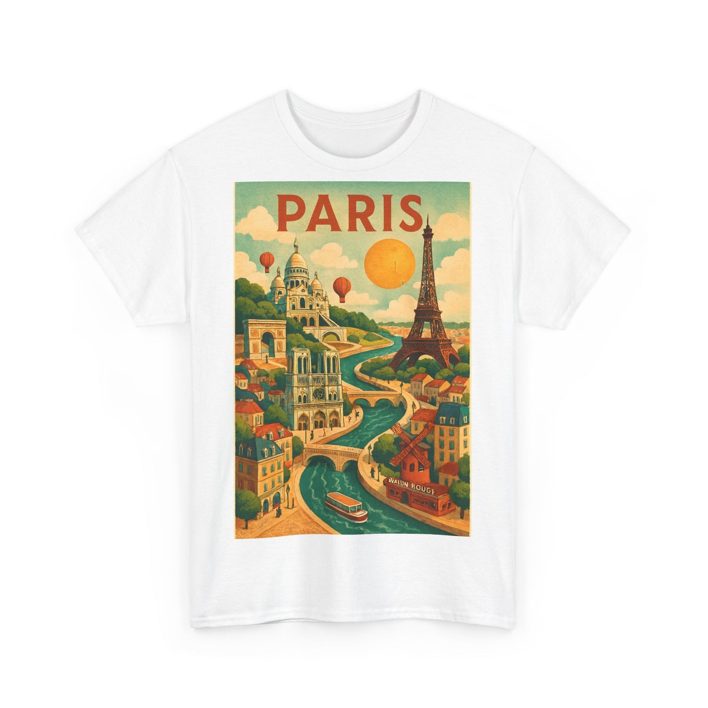 Adult Unisex Surreal Vintage Paris Graphic Tee