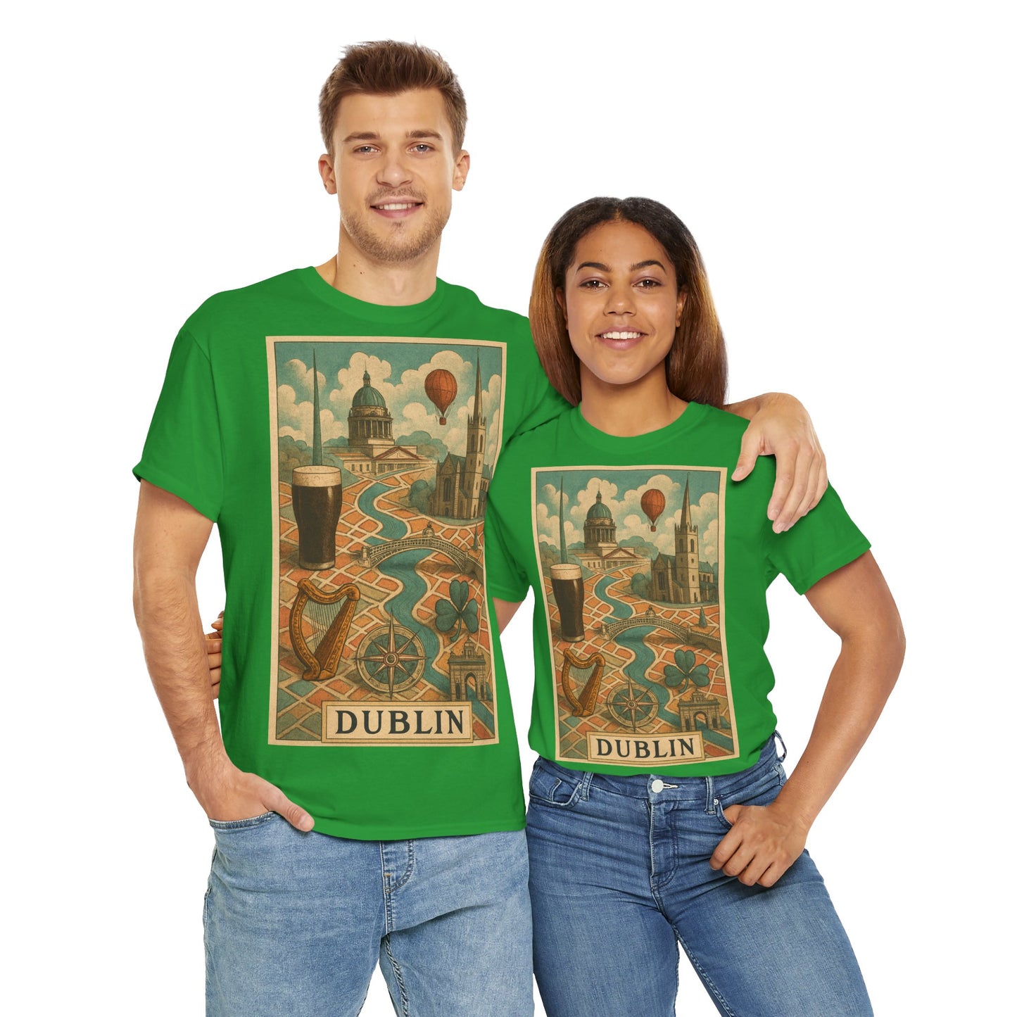 Adult Unisex Surreal Vintage Dublin Graphic Tee