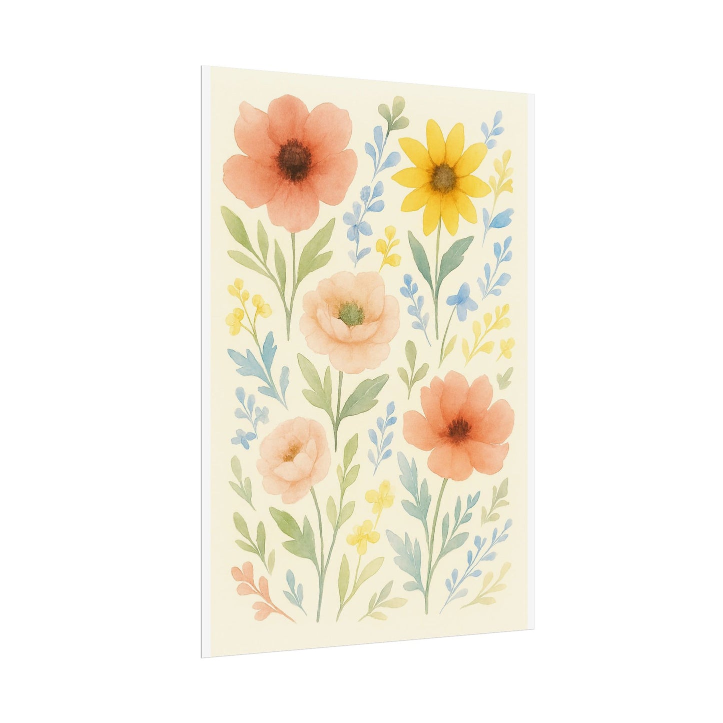 Vintage Watercolour Floral Art