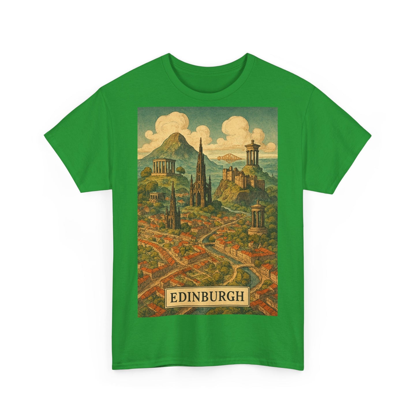 Adult Unisex Surreal Edinburgh Scenic Vintage Tee