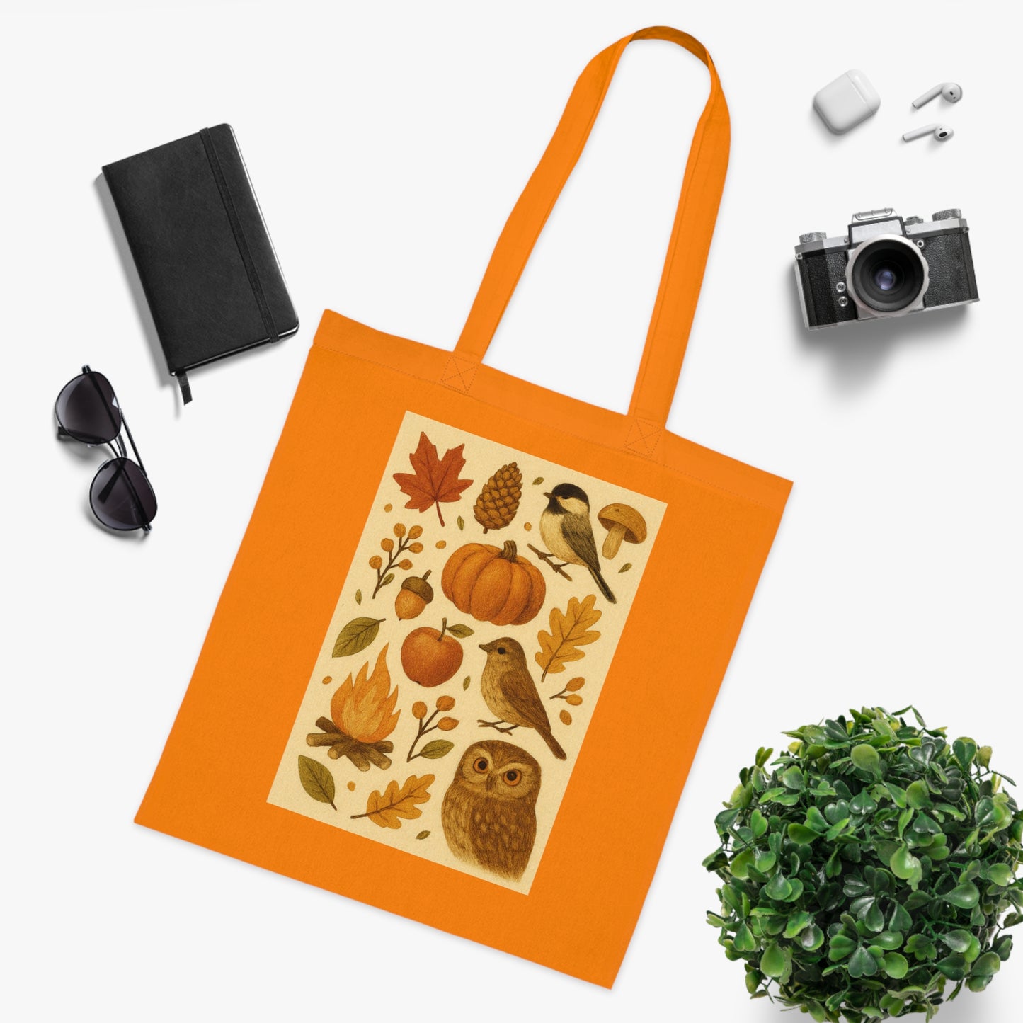 Autumn Vibes Cotton Tote Bag