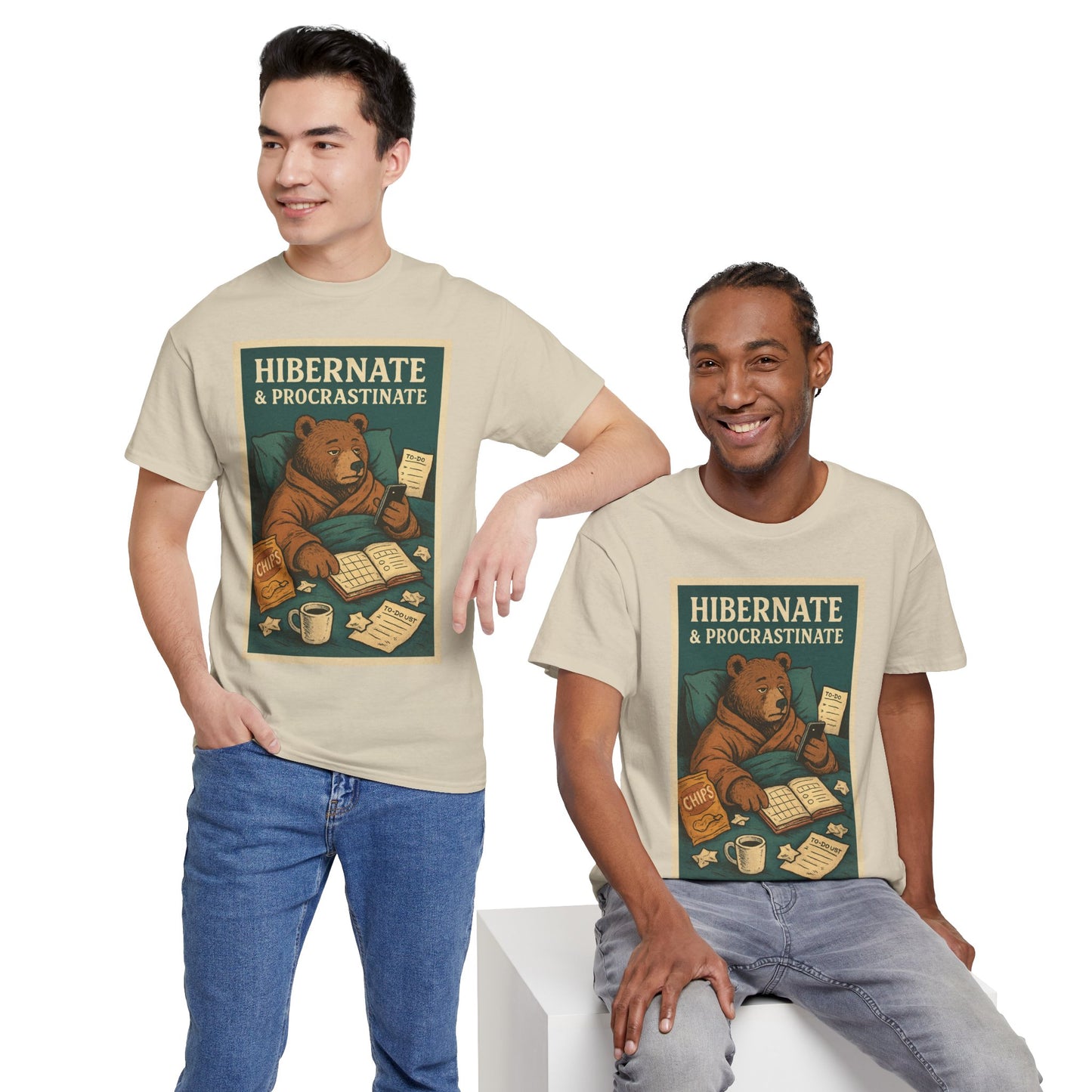 Men's Hibernate & Procrastinate Bear Tee
