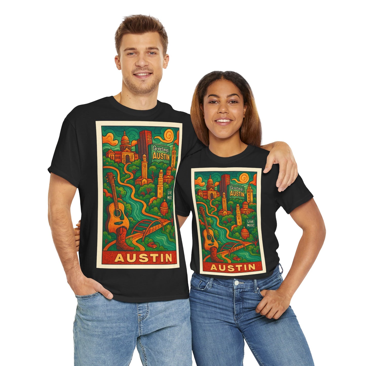 Adult Unisex Austin Surreal Graphic Tee