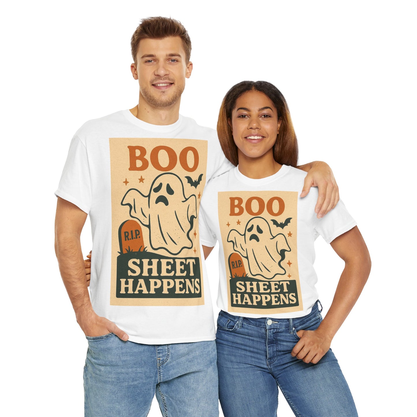 Boo Sheet Happens Adult Unisex Tee
