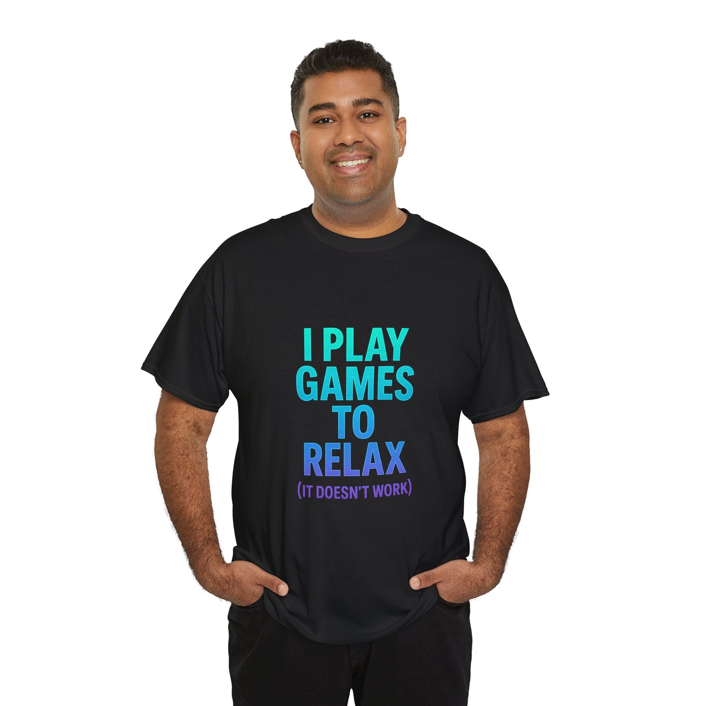 Relaxing Gamer T‑Shirt – "I Play Games to Relax (It Doesn't Work)"