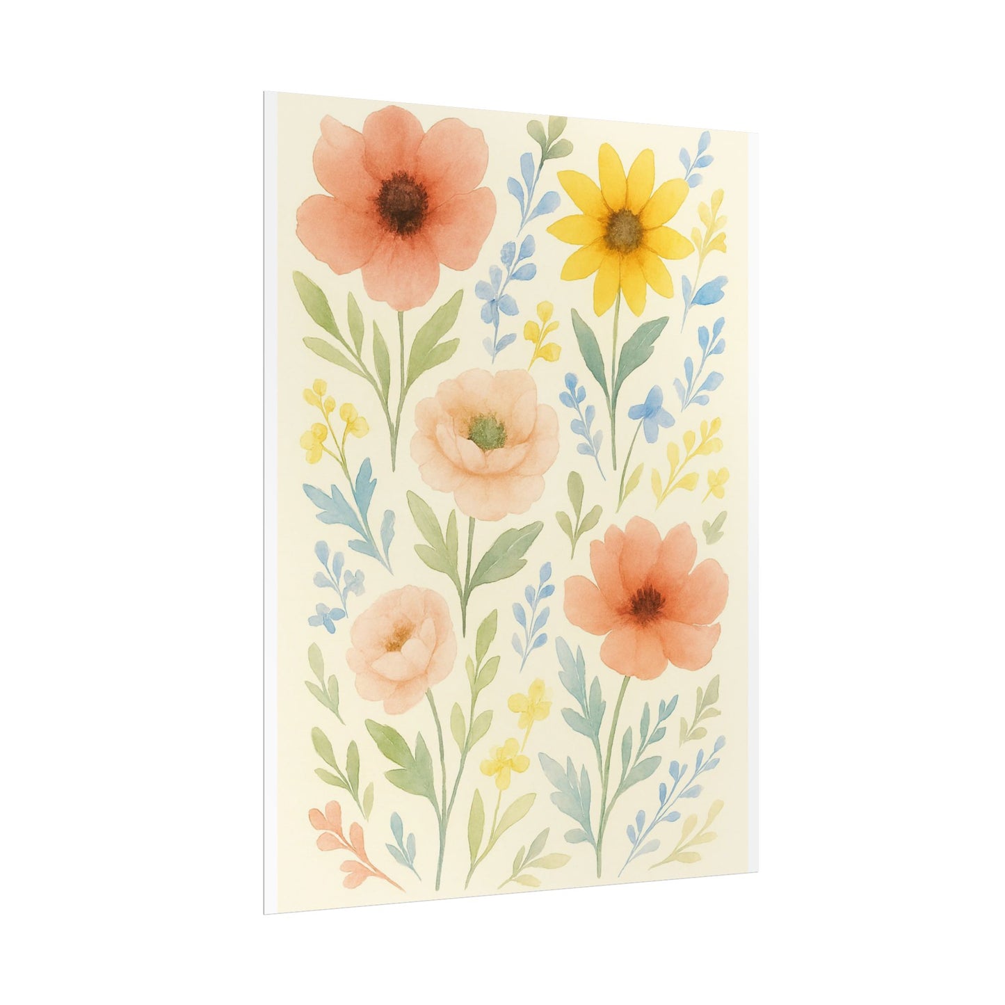 Vintage Watercolour Floral Art