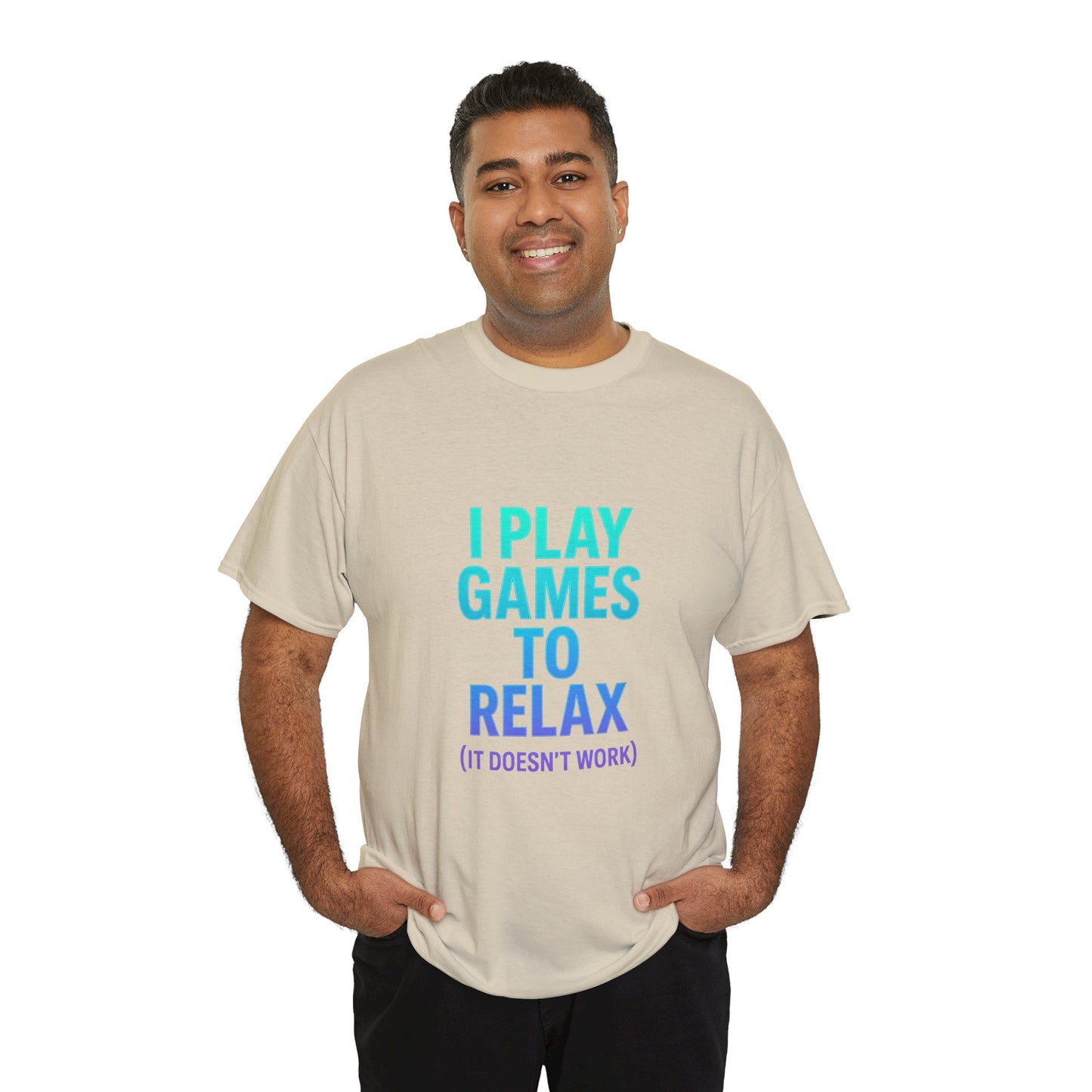 Relaxing Gamer T‑Shirt – "I Play Games to Relax (It Doesn't Work)"