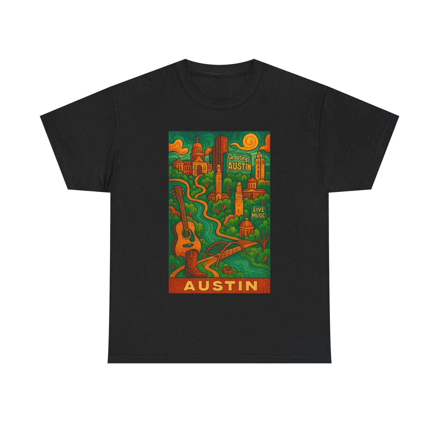 Adult Unisex Austin Surreal Graphic Tee (North America Customers)