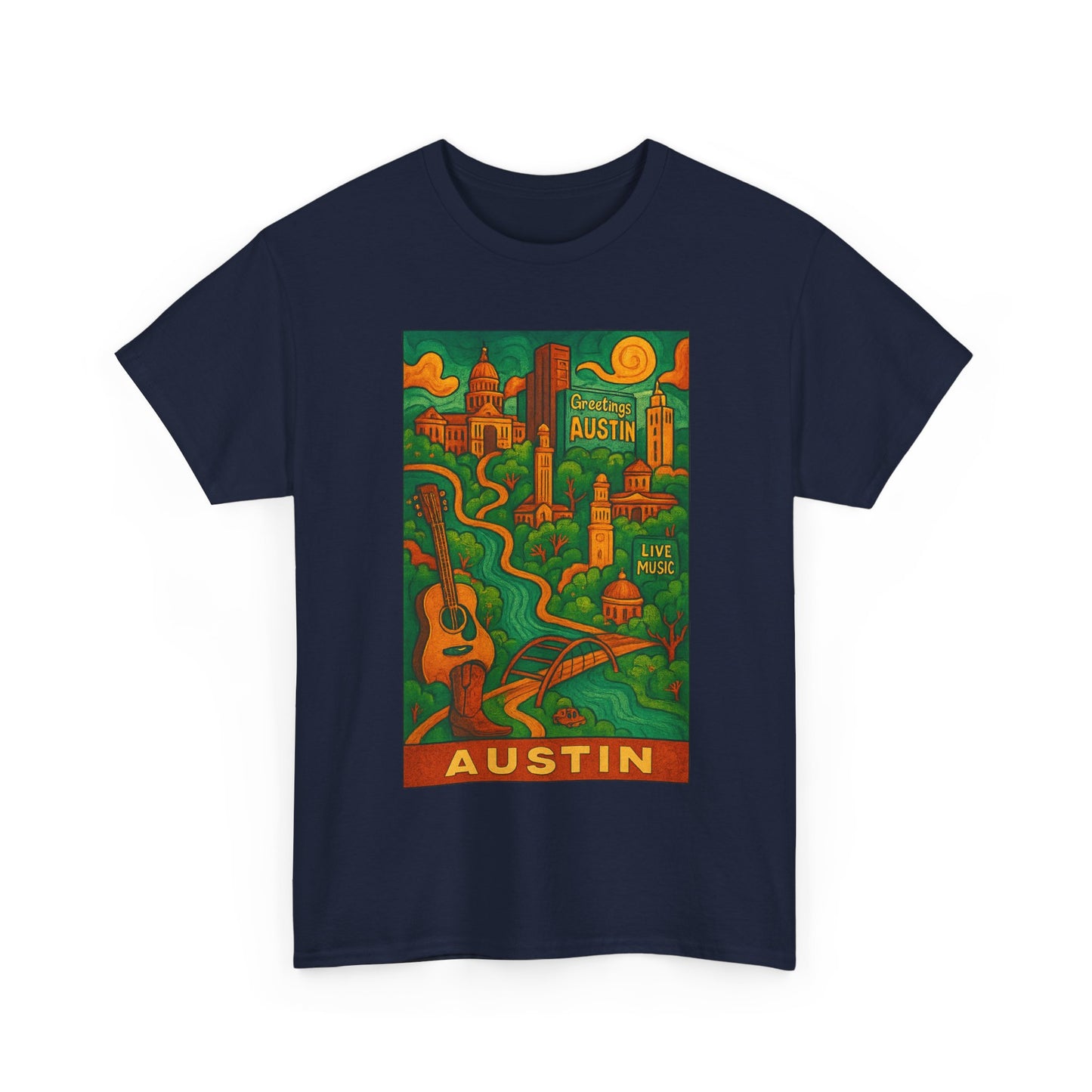 Adult Unisex Austin Surreal Graphic Tee (North America Customers)