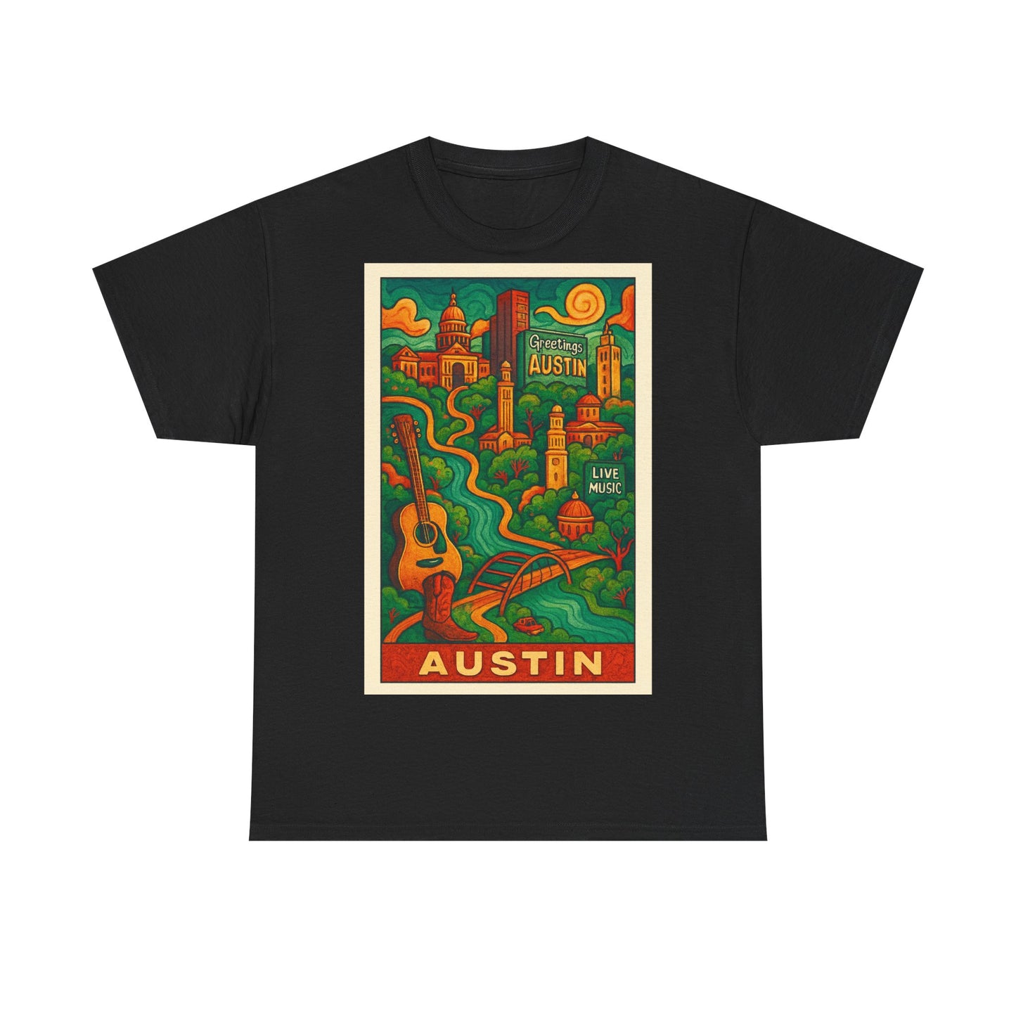 Adult Unisex Austin Surreal Graphic Tee