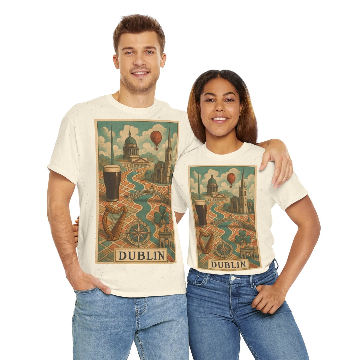 Adult Unisex Surreal Vintage Dublin Graphic Tee