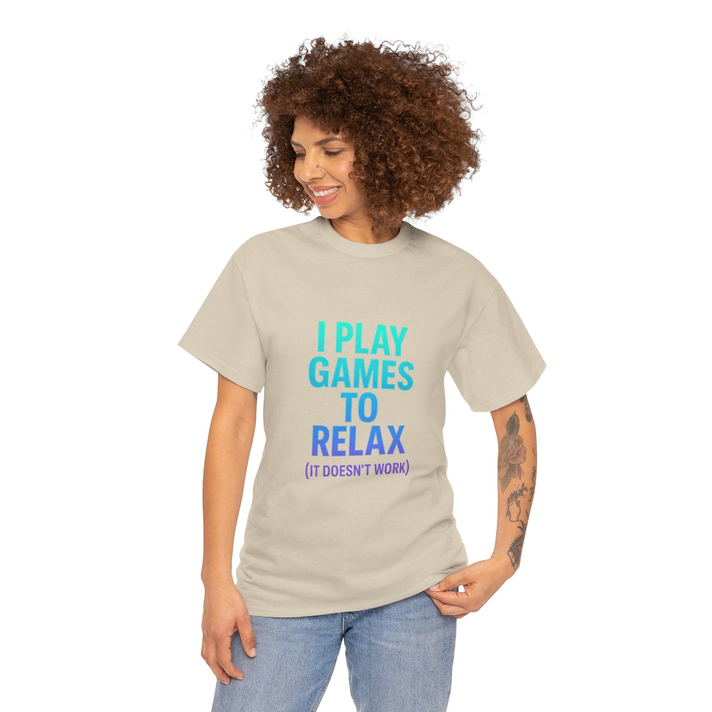 Relaxing Gamer T‑Shirt – "I Play Games to Relax (It Doesn't Work)"