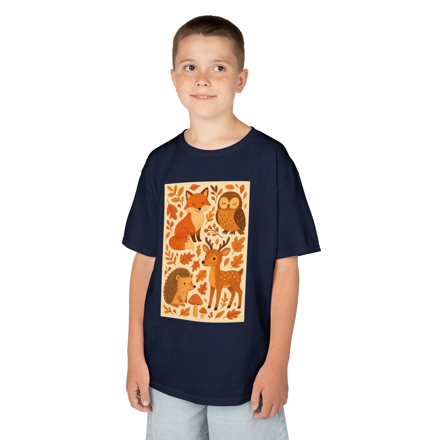 Autumn Forest Animal Kids Tee
