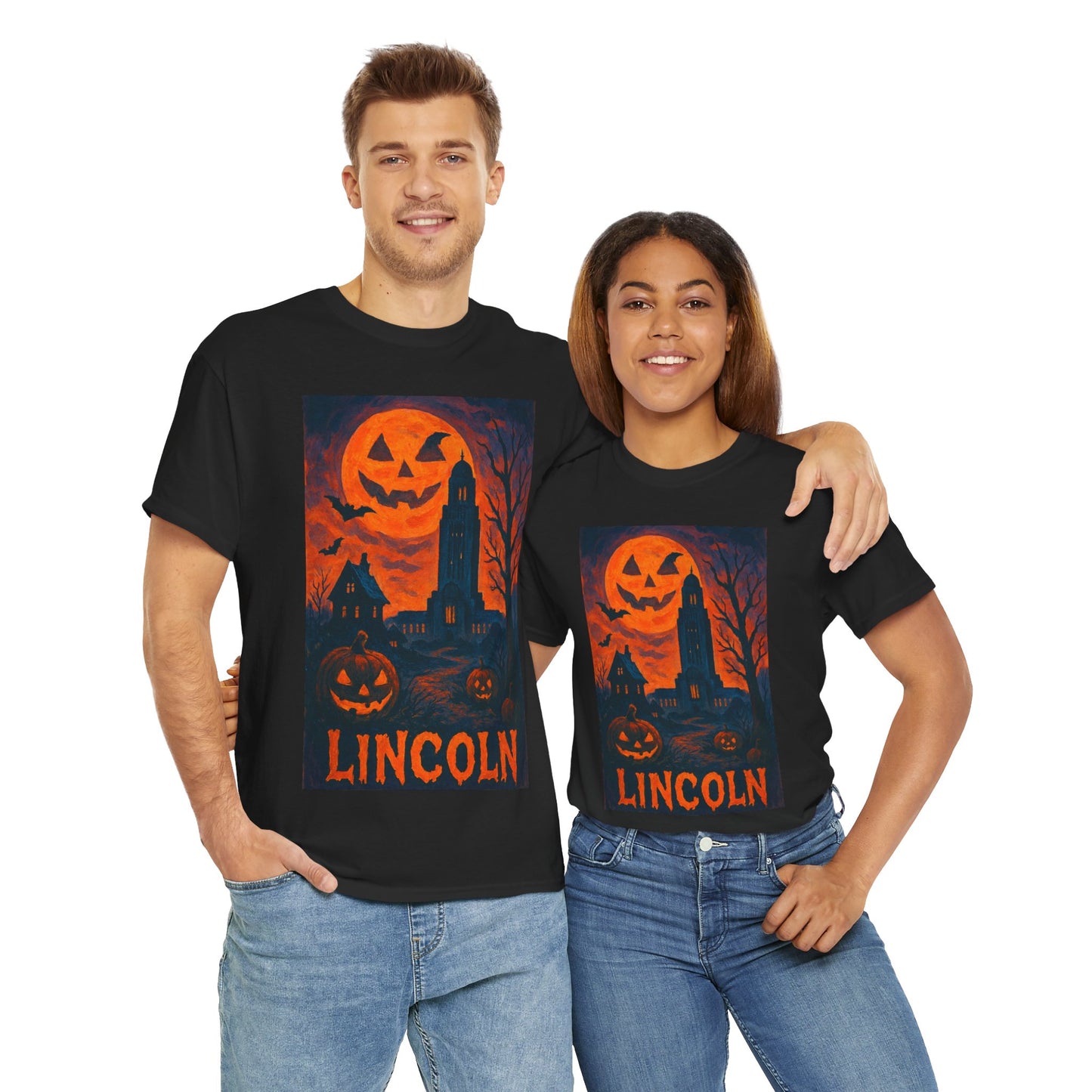 Adult Unisex Surreal Halloween Lincoln Tee